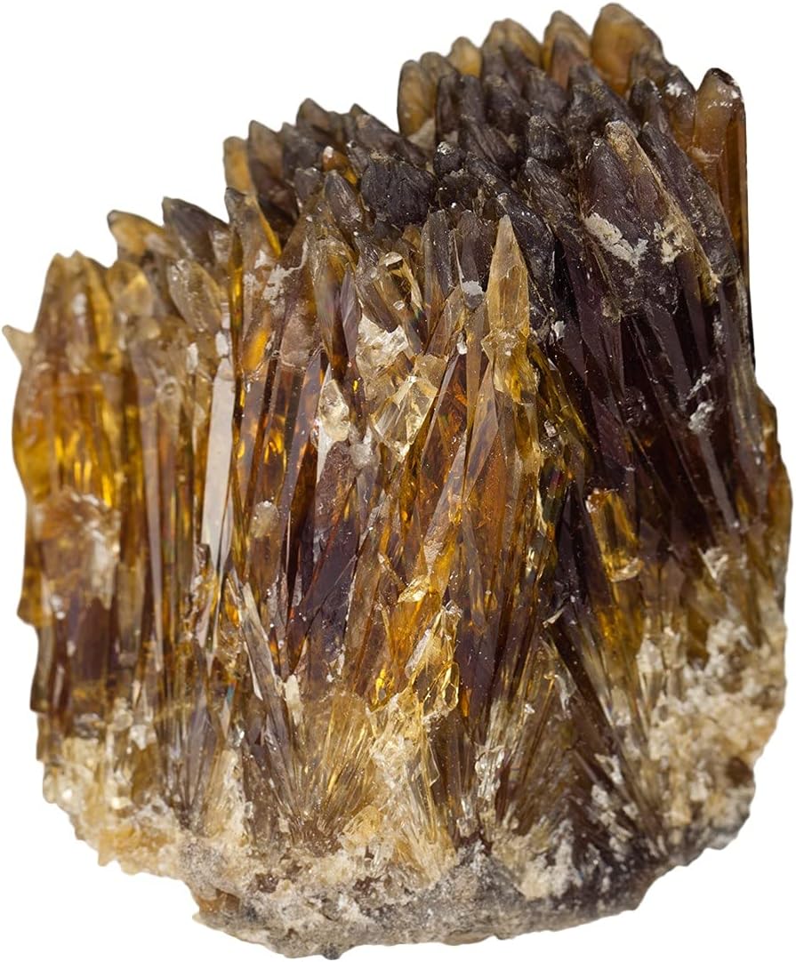 Rockcloud Amber Calcite Healing Crystal Specimen for Home Decoration