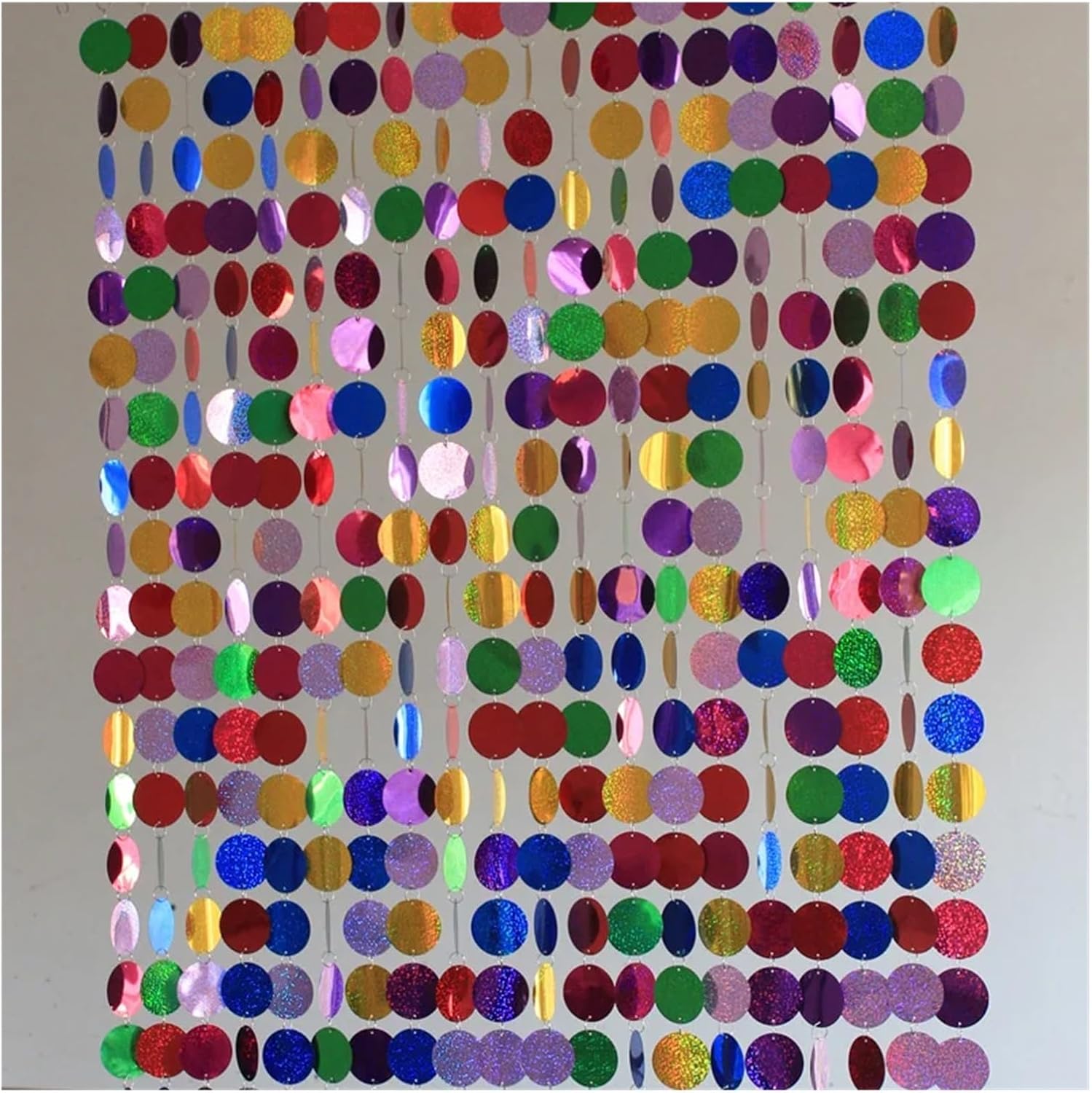PVC Sequins Curtain Blue 5 Strips 150cm DIY Wedding Decor