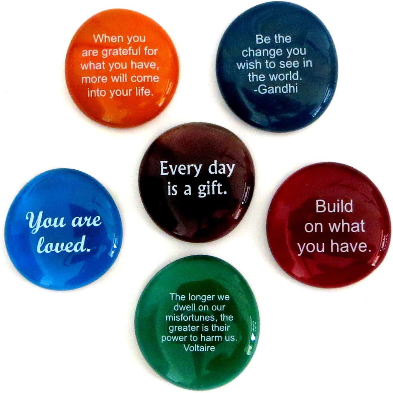 Lifeforce Glass Encouragement Stones Set of 6