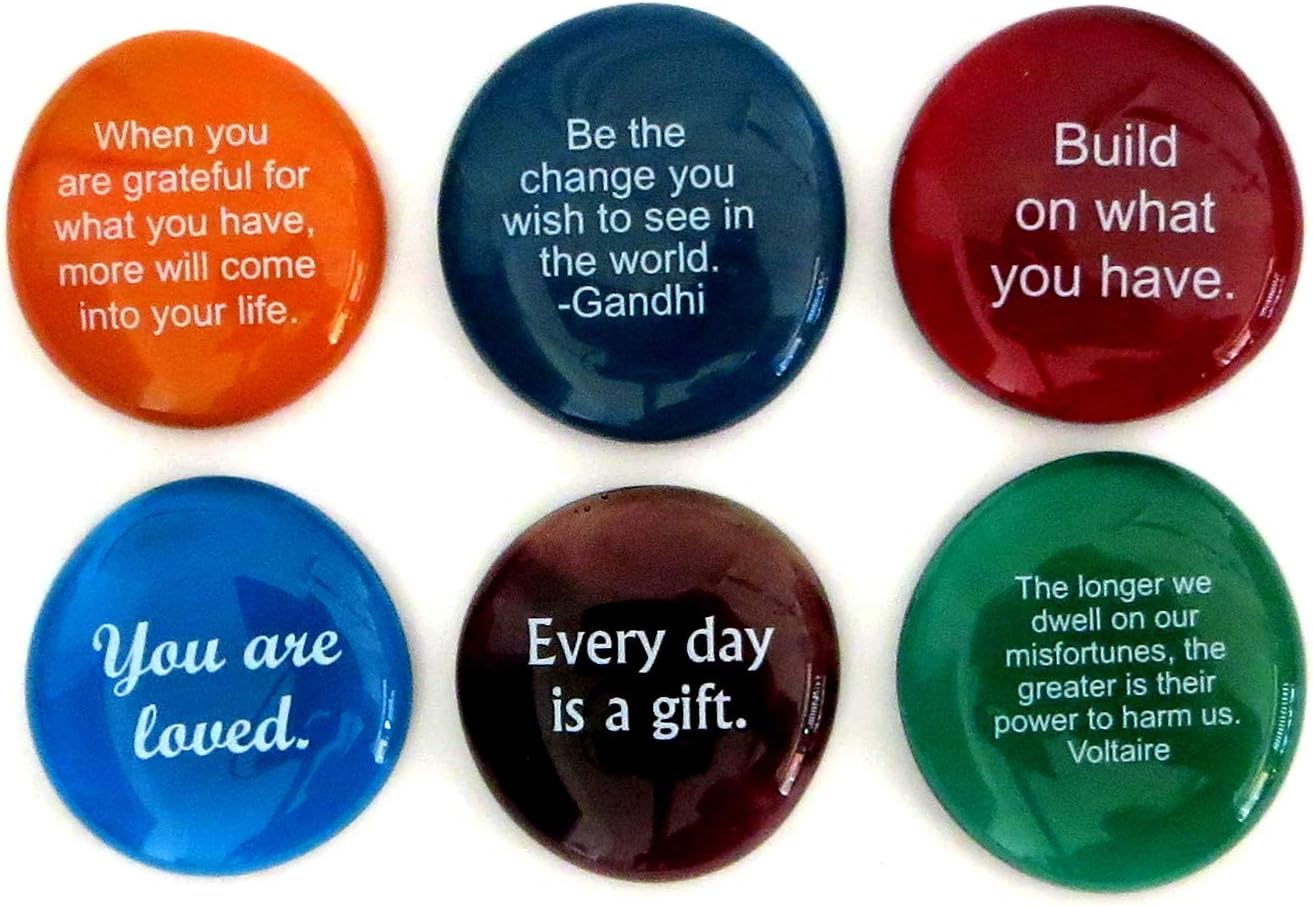 Lifeforce Glass Encouragement Stones Set of 6