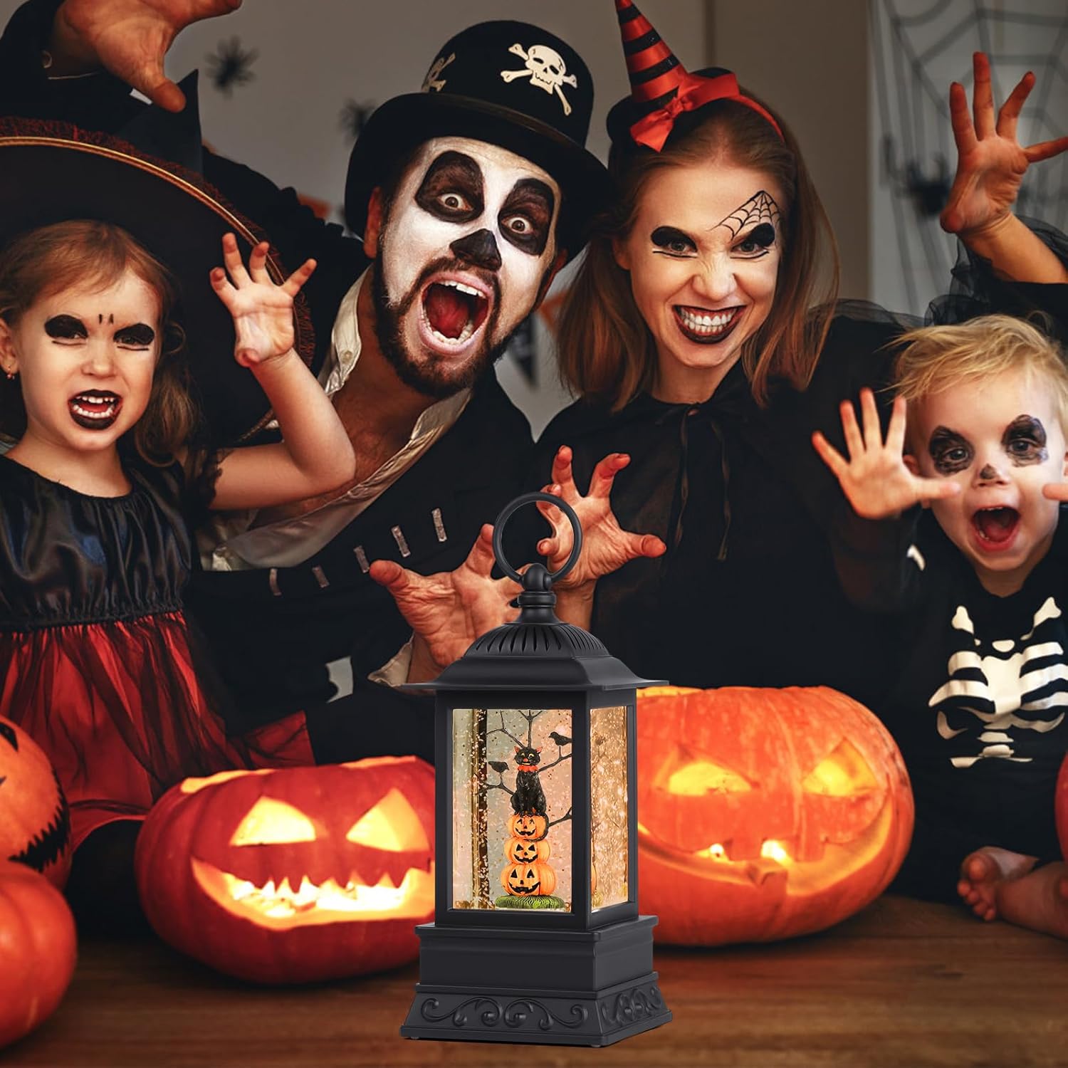 Melunar 10 Halloween Snow Globe with Light and Music