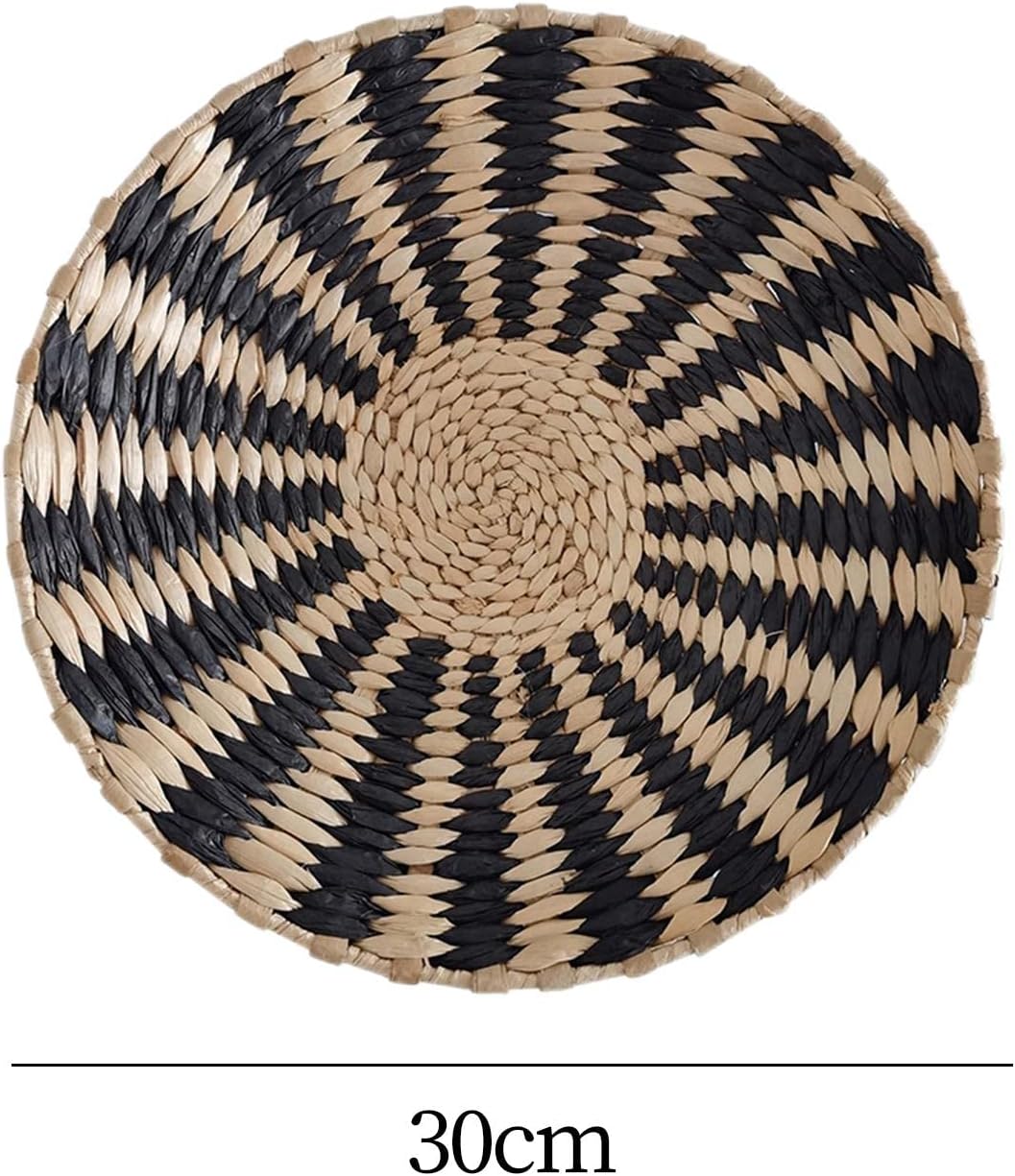 Duiaynke Woven Hanging Basket for Home Decor Black 30cm