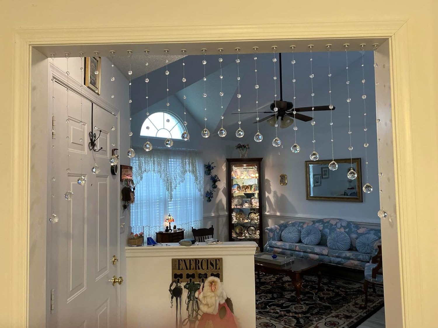 Crystal Beaded Curtain 20 Strings Arched Door Divider