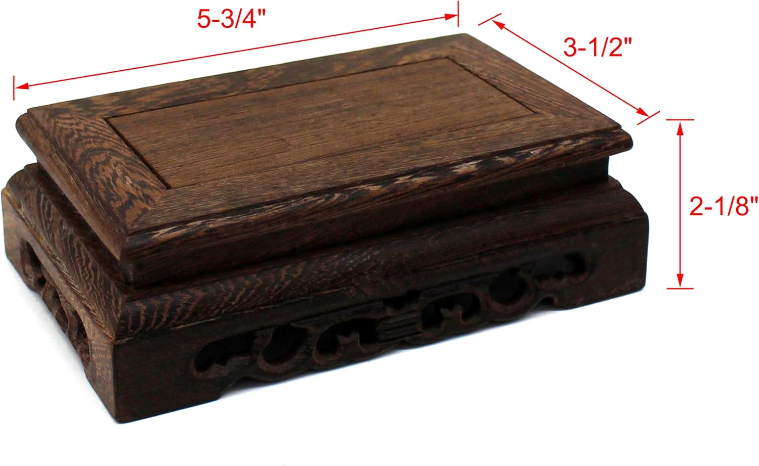 CVHOMEDECO Primitives Rustic Rosewood Rectangle Display Stand