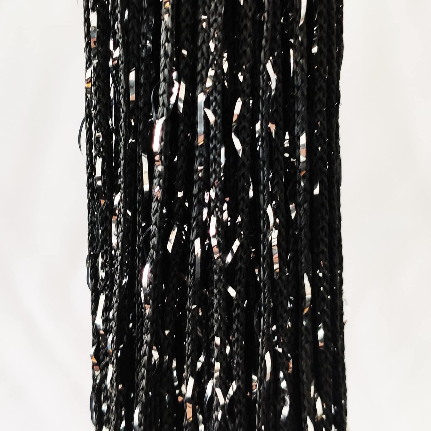 2 Pieces Black Beaded Curtain Door Divider Panel