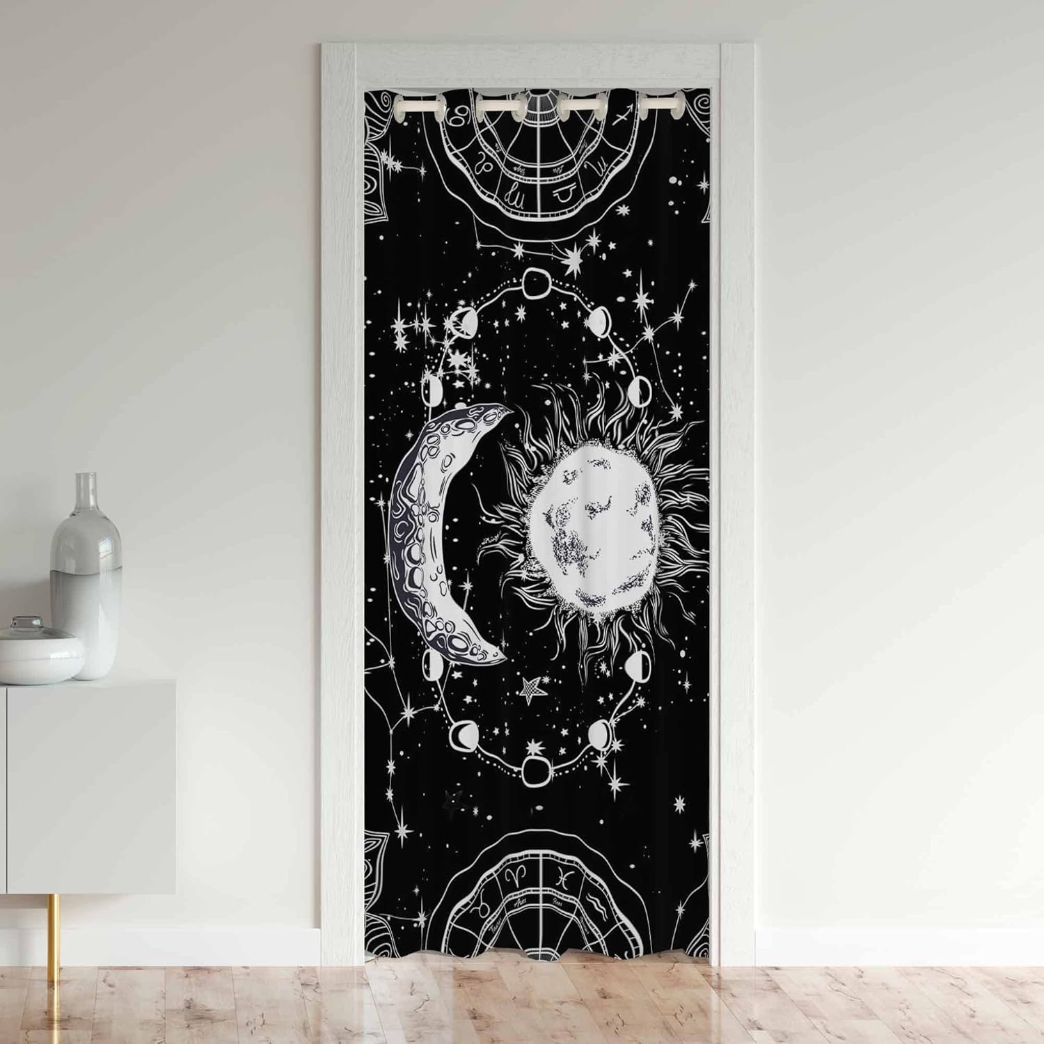 Jejeloiu Sun Moon Privacy Thermal Insulated Curtain Panel
