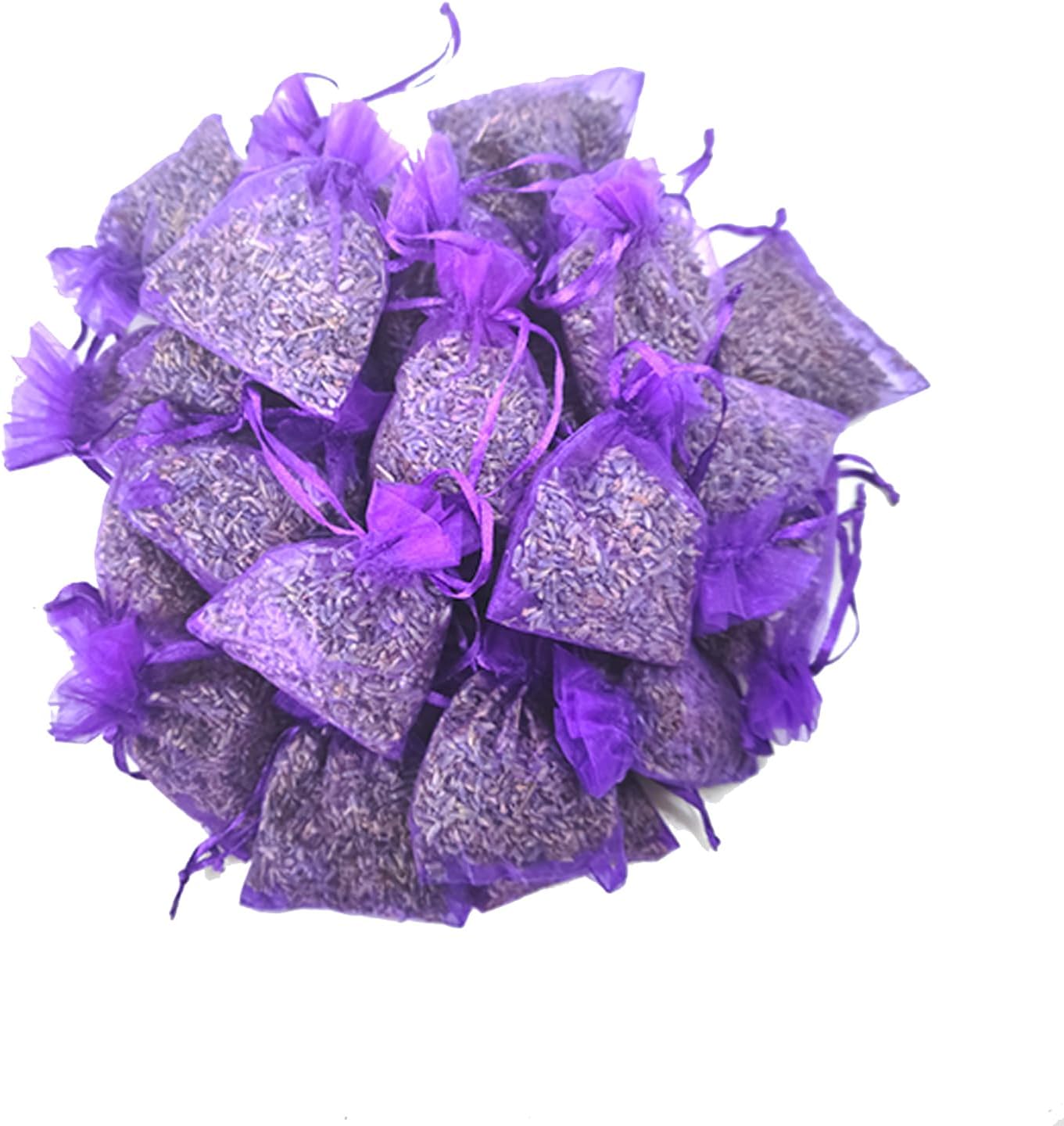 24 Pack French Dried Lavender Sachets for Home Fragrance