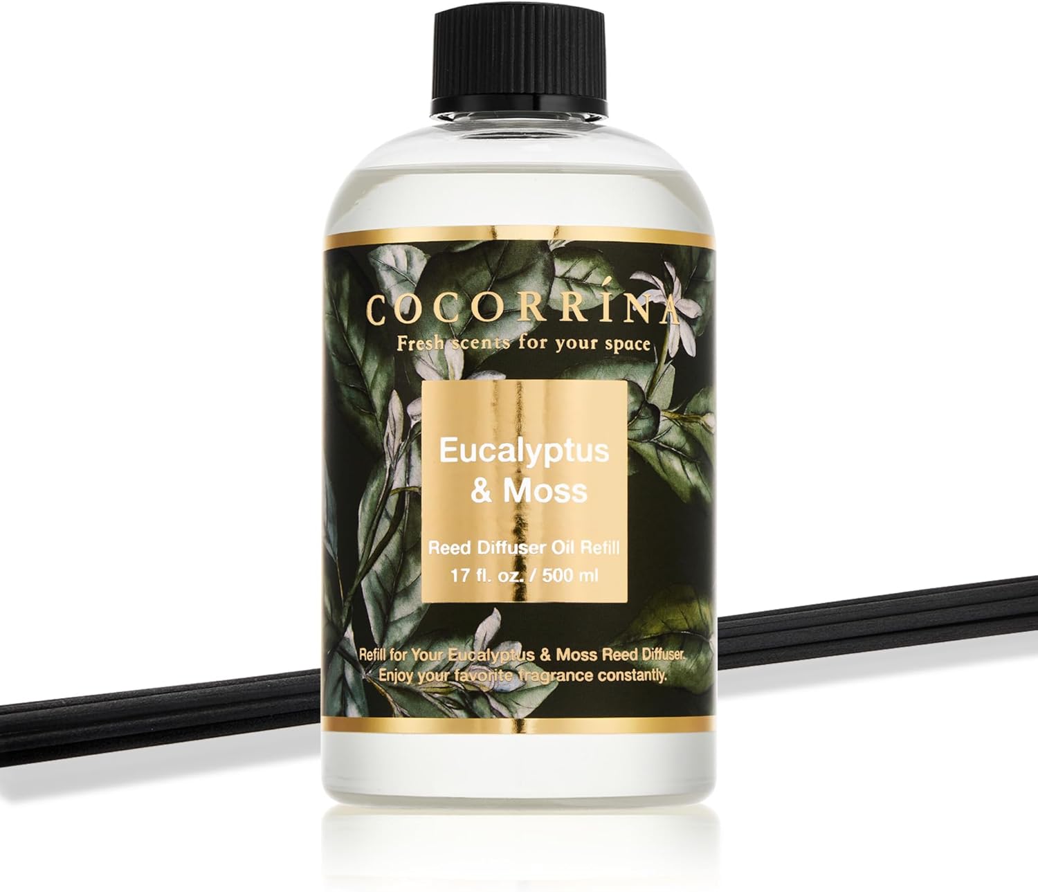 Cocorrna Eucalyptus Moss Reed Diffuser Refill 17oz with 8 Sticks