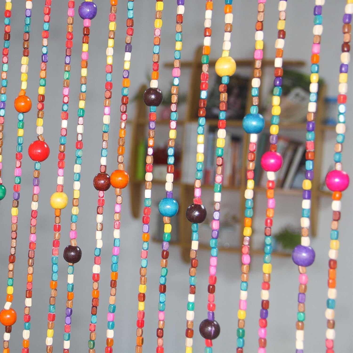 38 Strands Rainbow Boho Door Bead Curtain