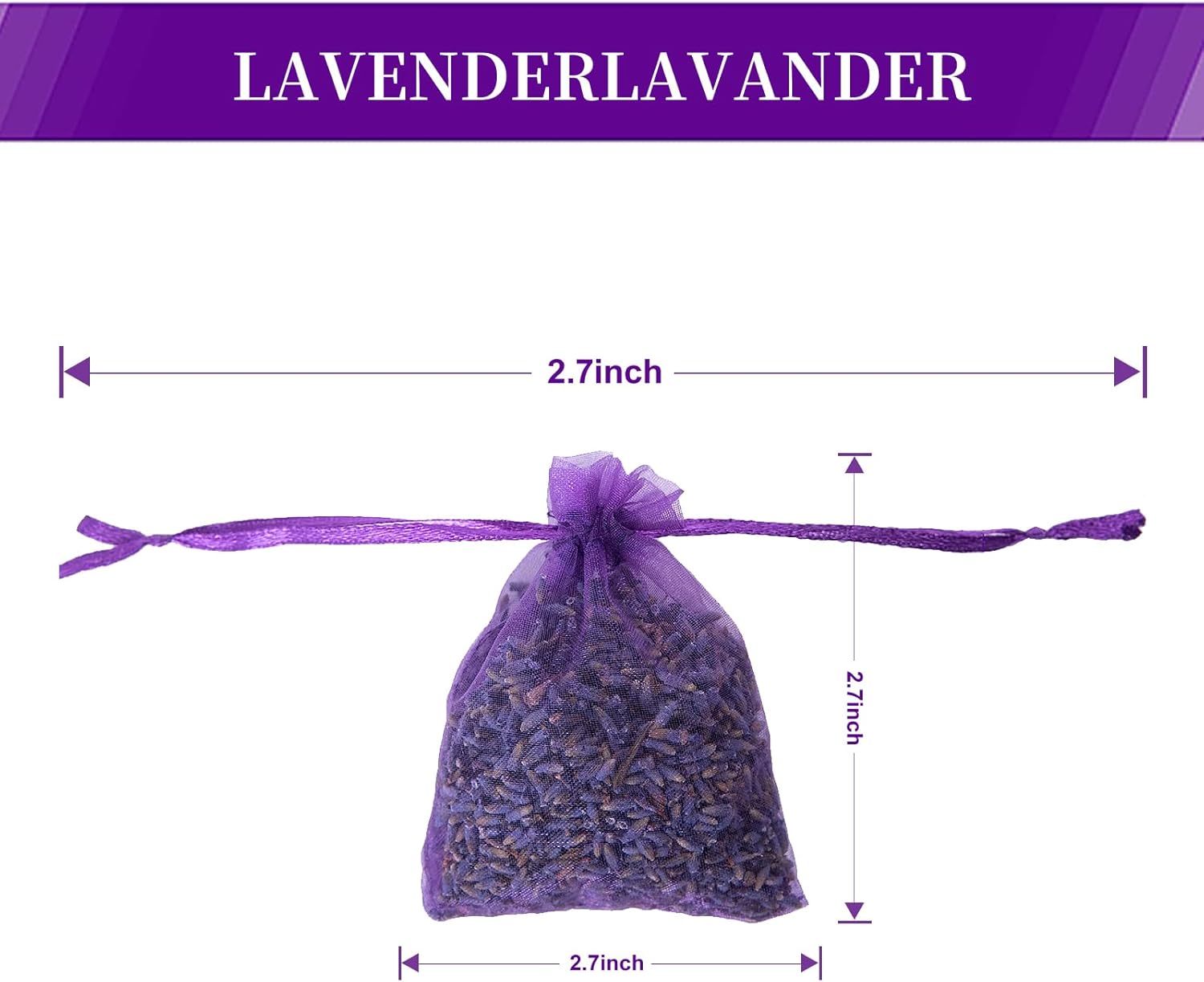 24 Pack French Dried Lavender Sachets for Home Fragrance