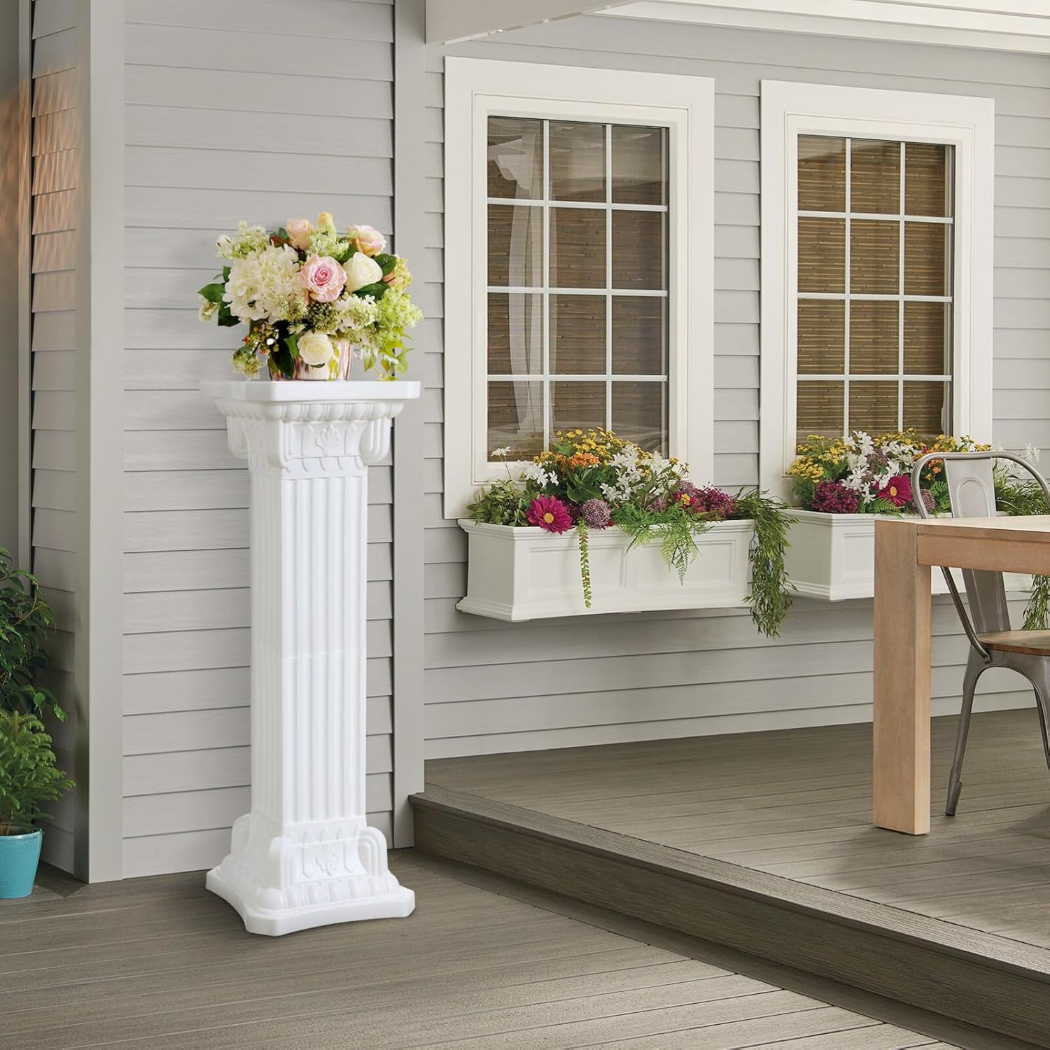 Tall Greek Column Statue Display Pedestal