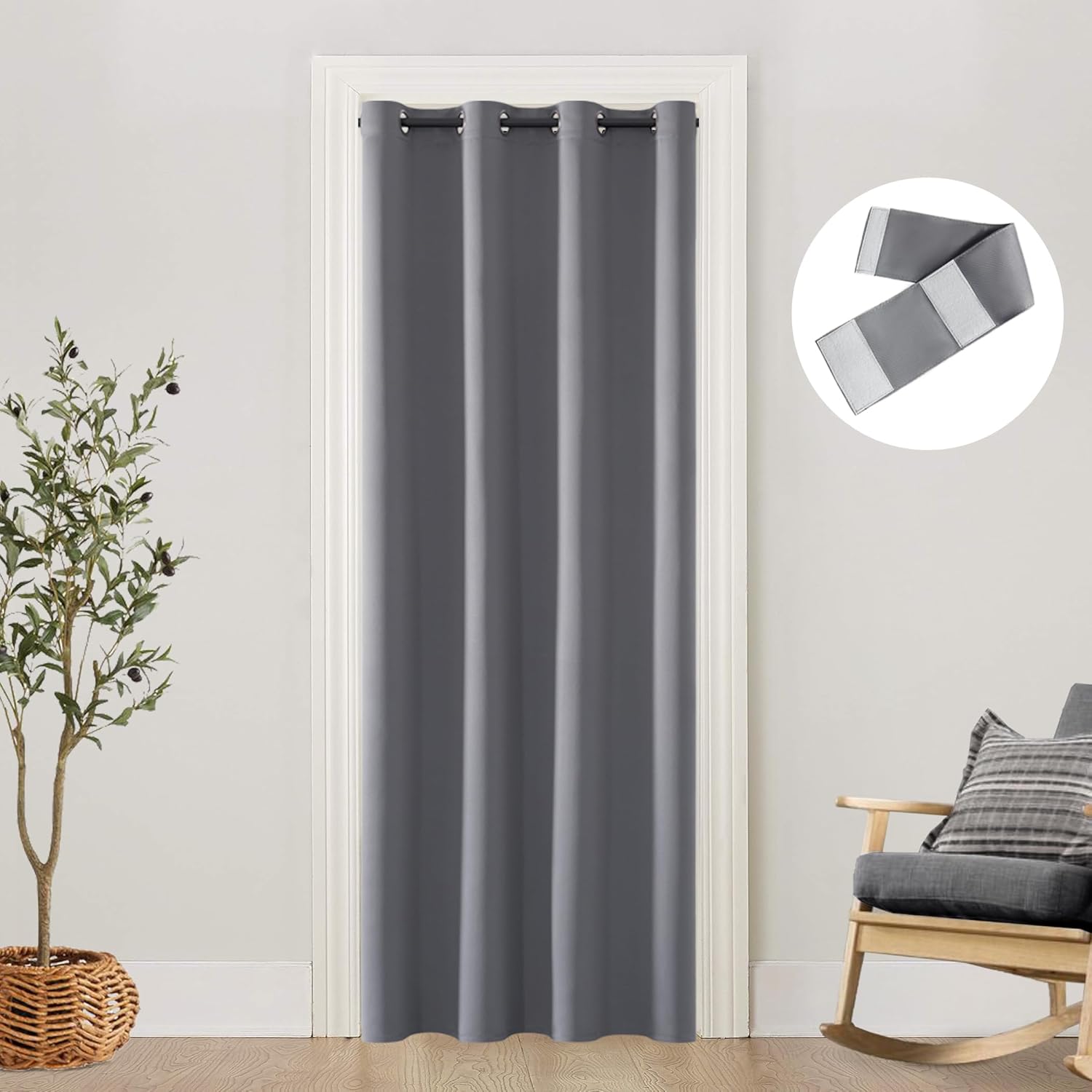 SHINELAND Temporary Door Curtain for Privacy