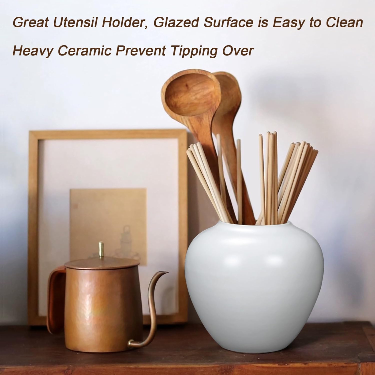 GeLive Waterproof Ceramic Vase for Flowers and Decor