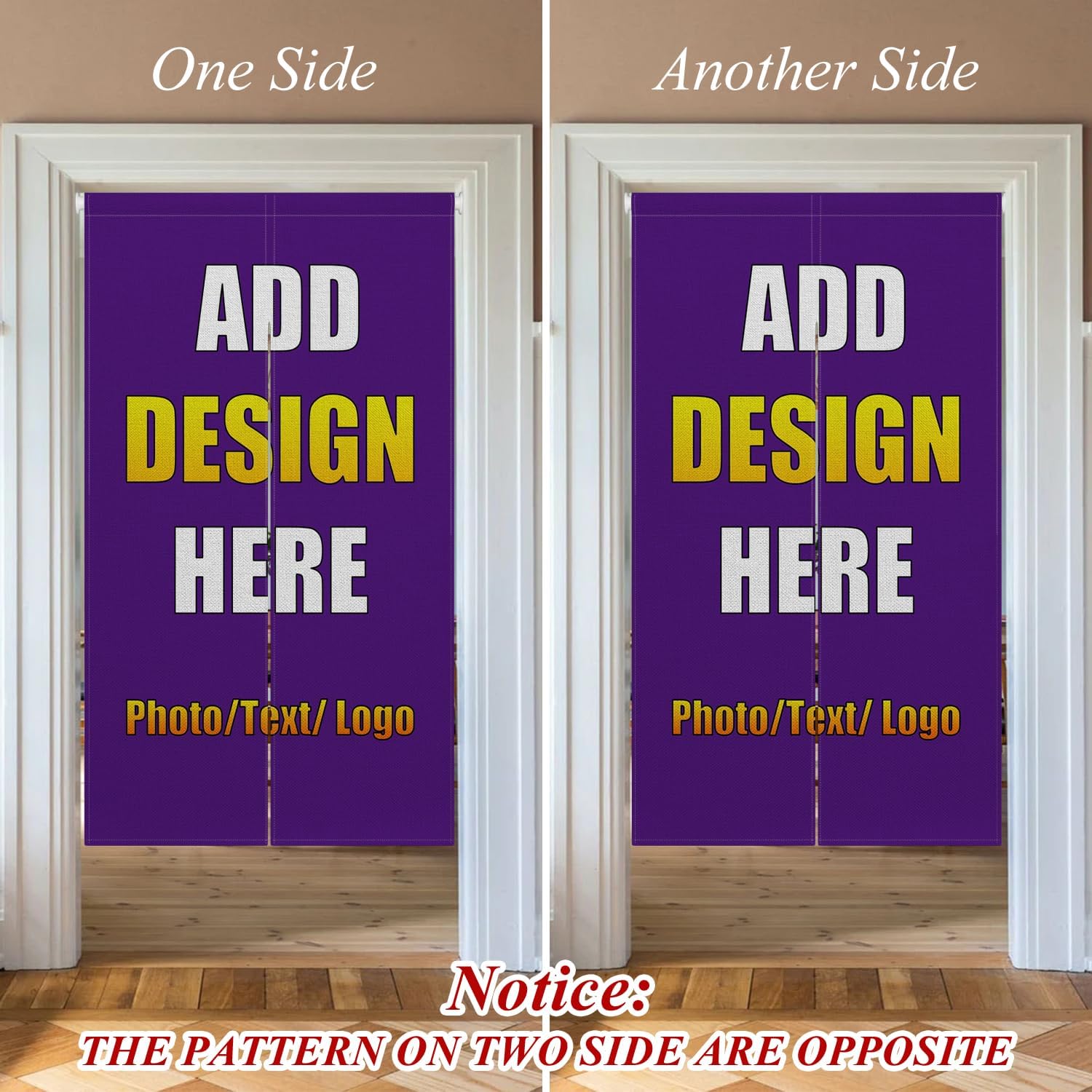Custom Noren Curtain with Personalized Photo or Logo