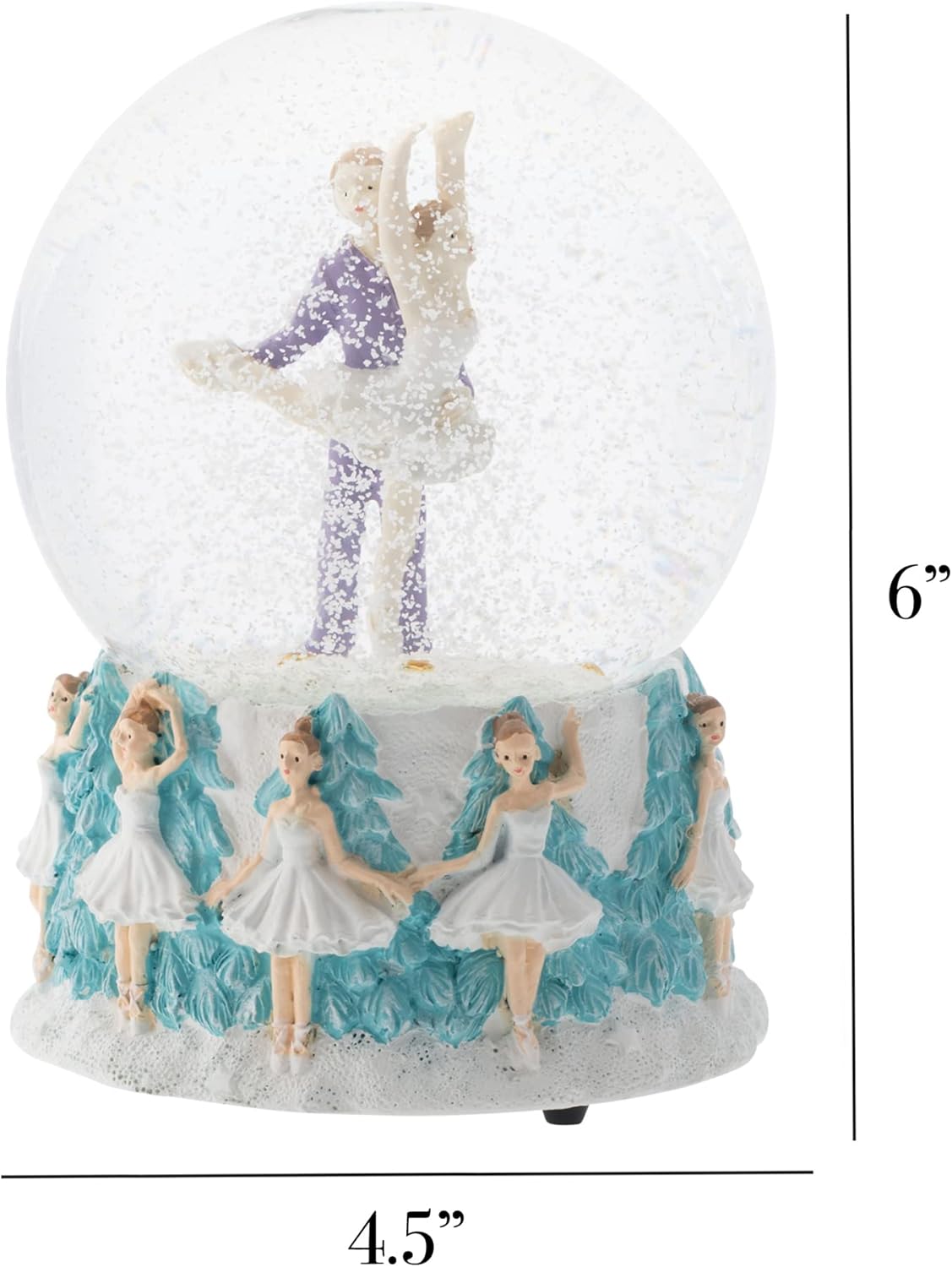 Elanze Designs Musical Snow Globe with Dancing Figurine