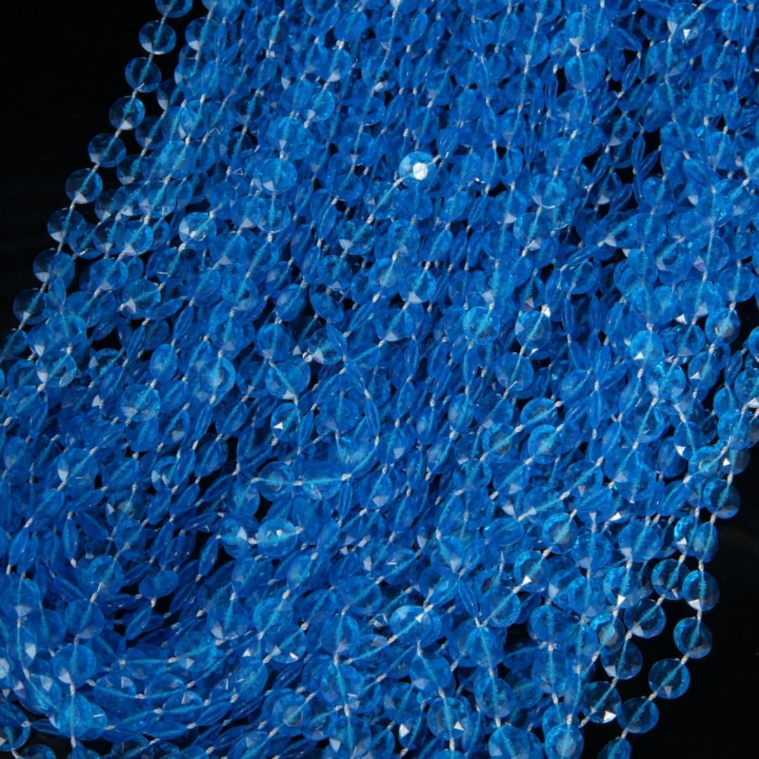 YaoYue Crystal Beaded Curtain Door Divider Decor Blue
