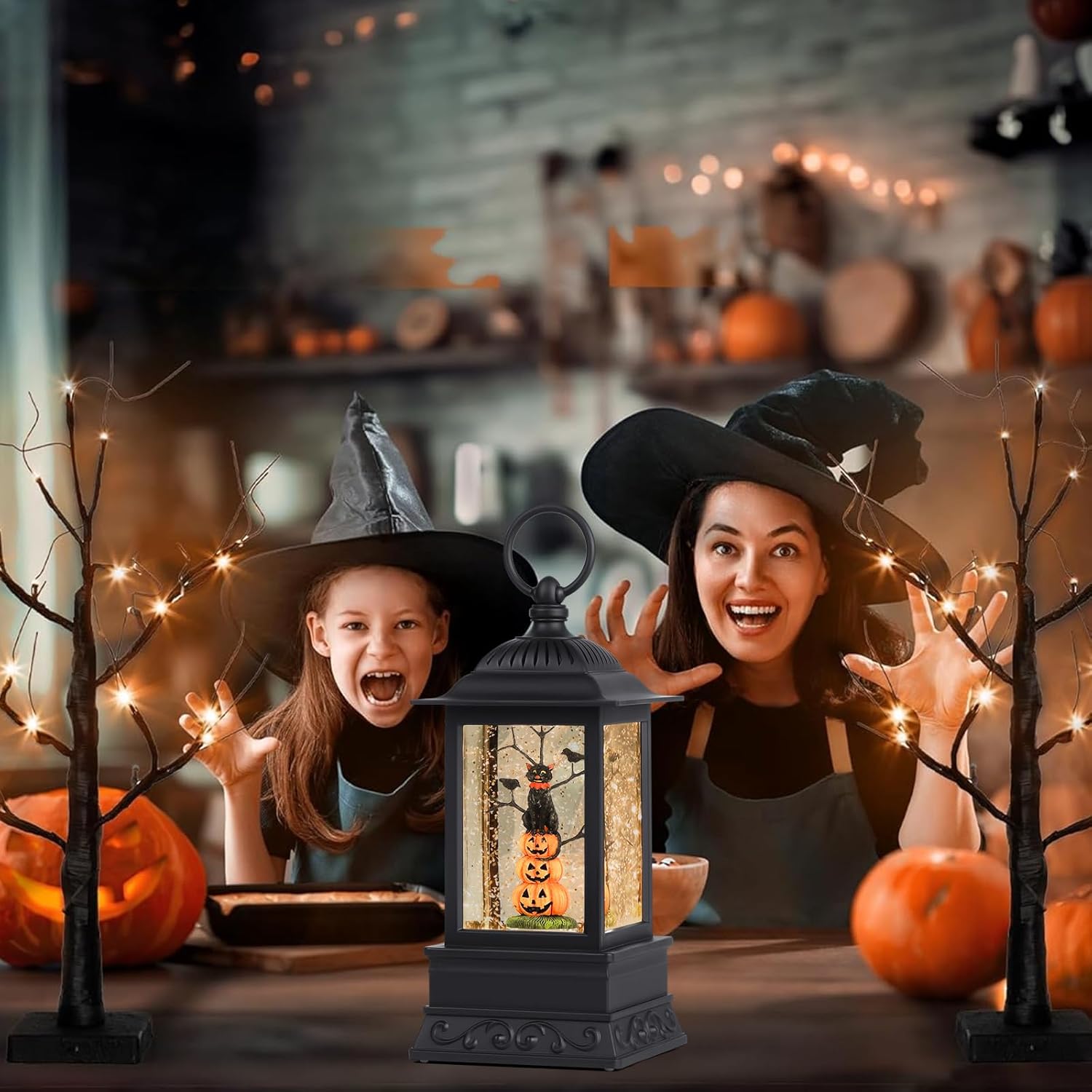 Melunar 10 Halloween Snow Globe with Light and Music