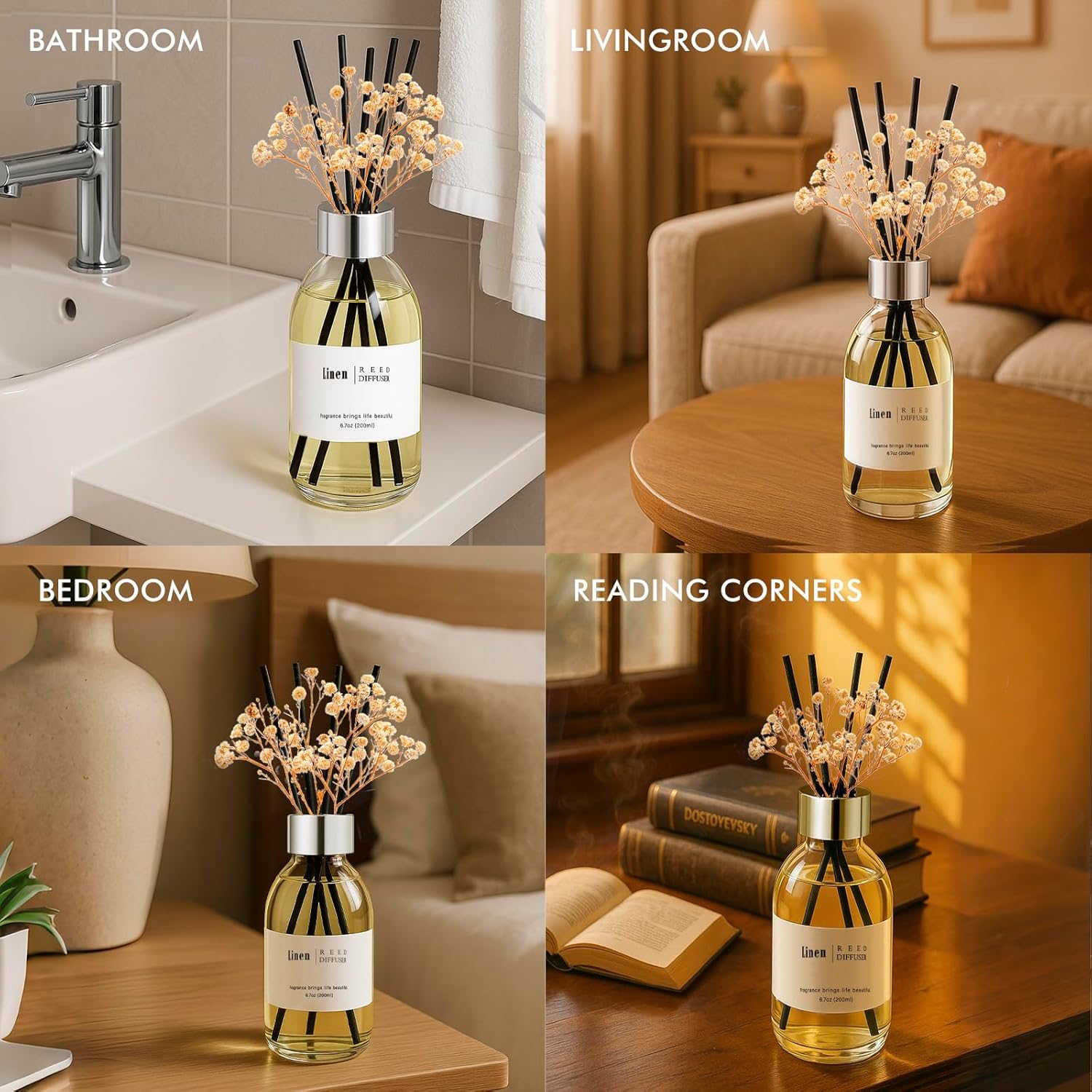 CLESH Reed Diffuser Set for Home Fragrance
