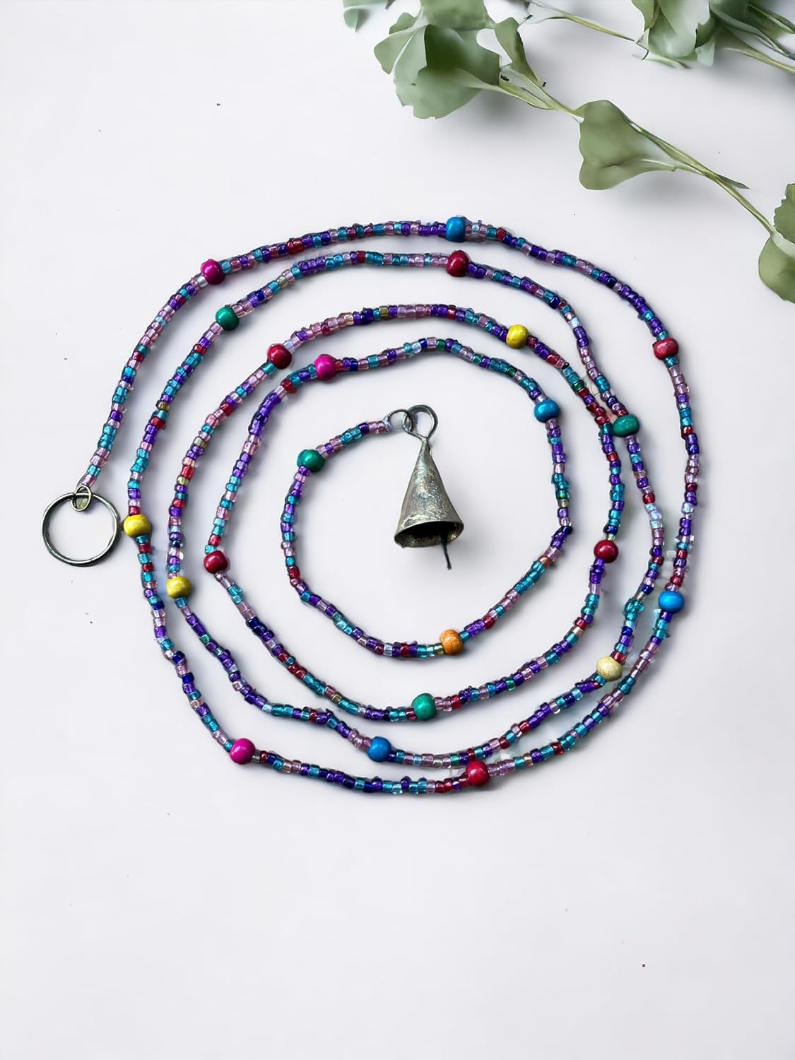 Mango Gifts Bohemian Beaded Curtain 76 Inch Multicolour Glass Beads Strings