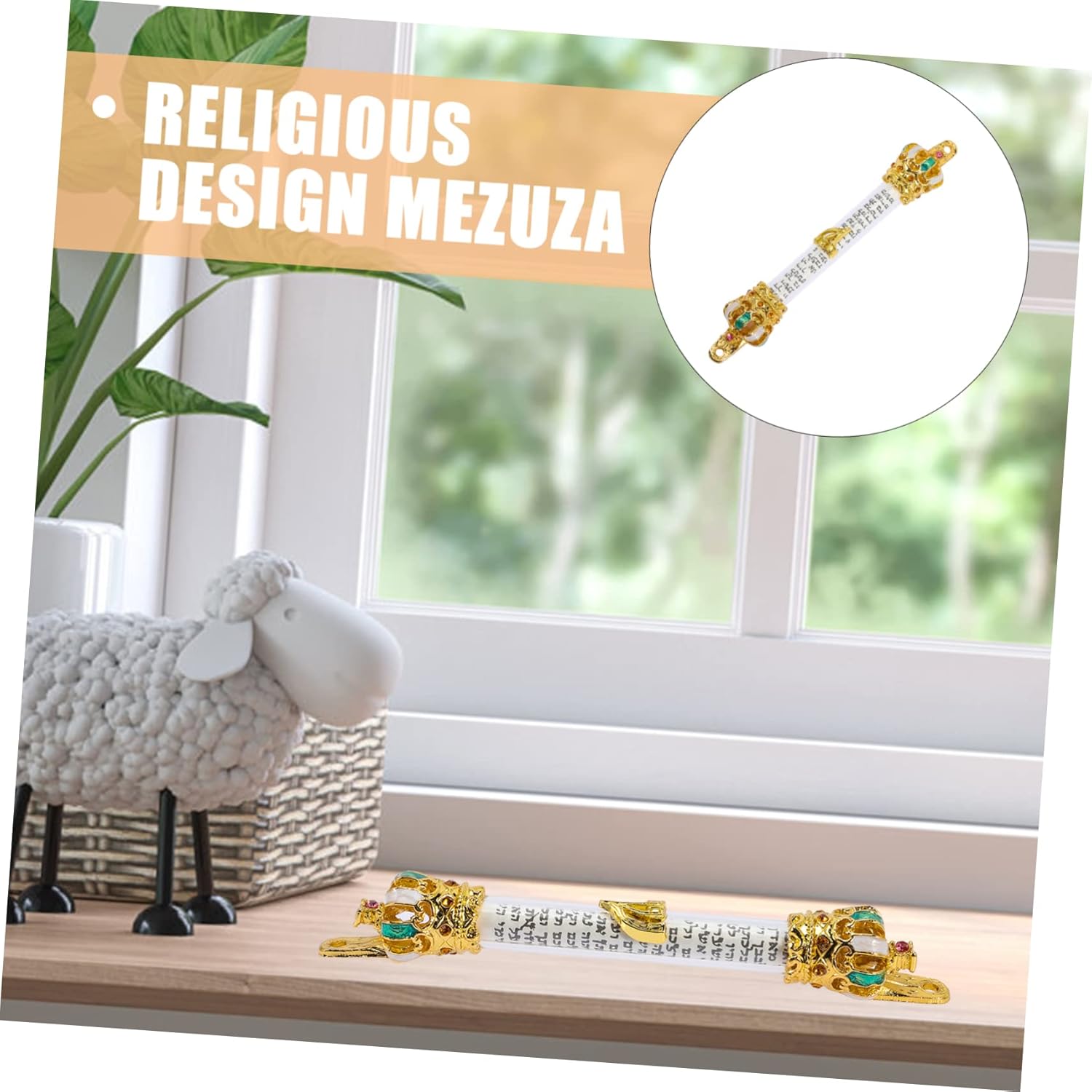 Jewish Metal Mezuzah Door Hanging Decor Scripture Lintel