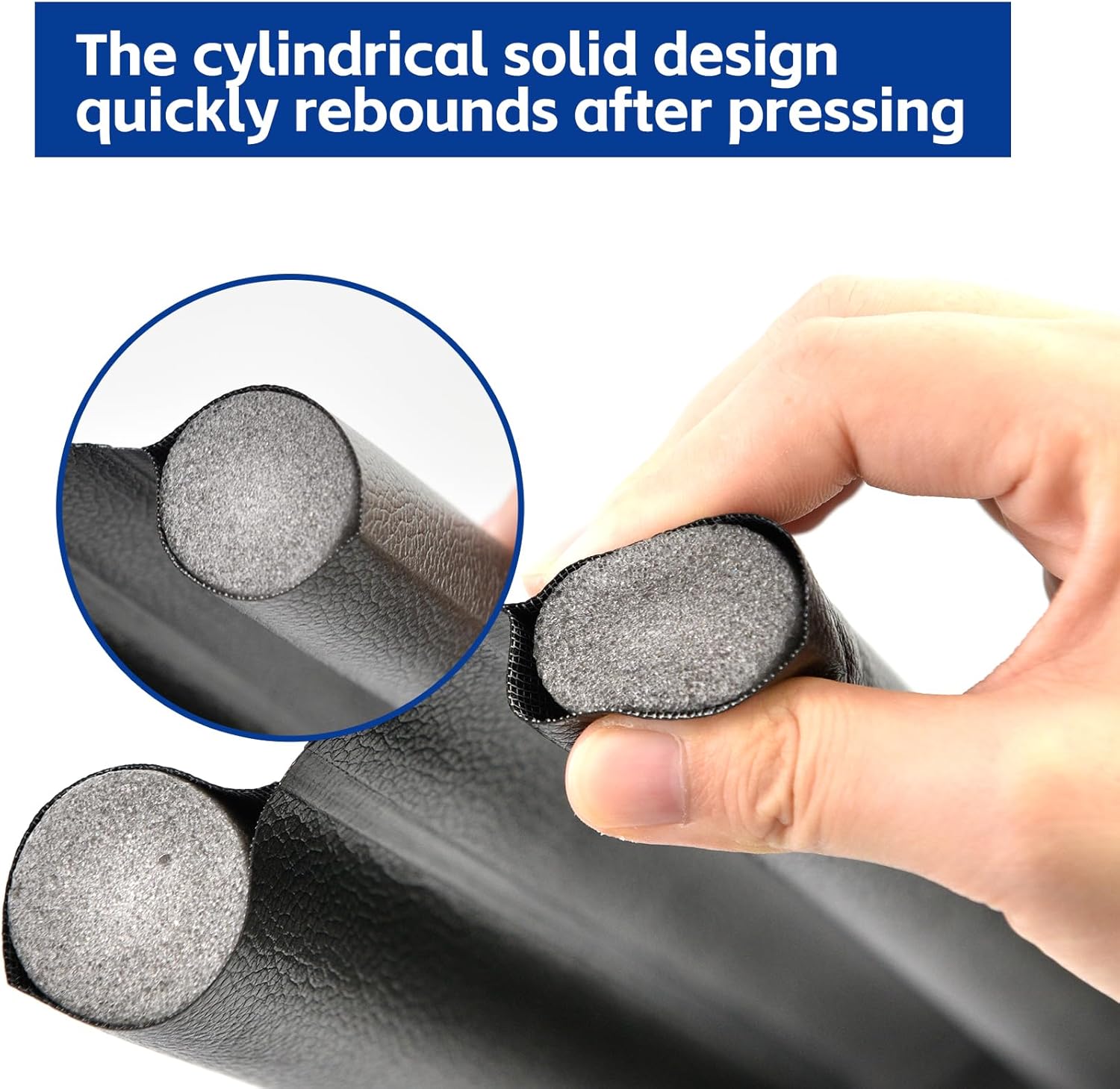 Door Wind Shield Silent Board with Insulated Sponges Black