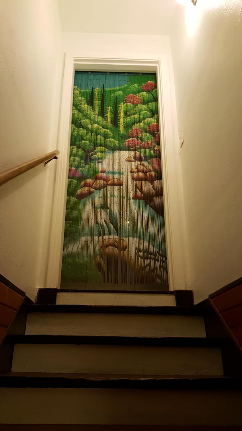 Beaded Curtain 125 String Handmade Bamboo Decor Panel