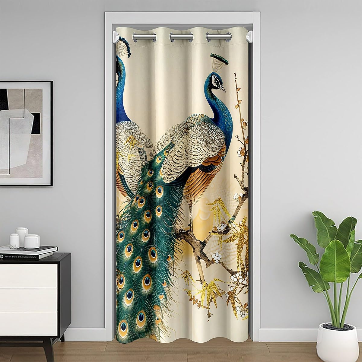 Castle Fairy Vintage Peacock Door Curtain