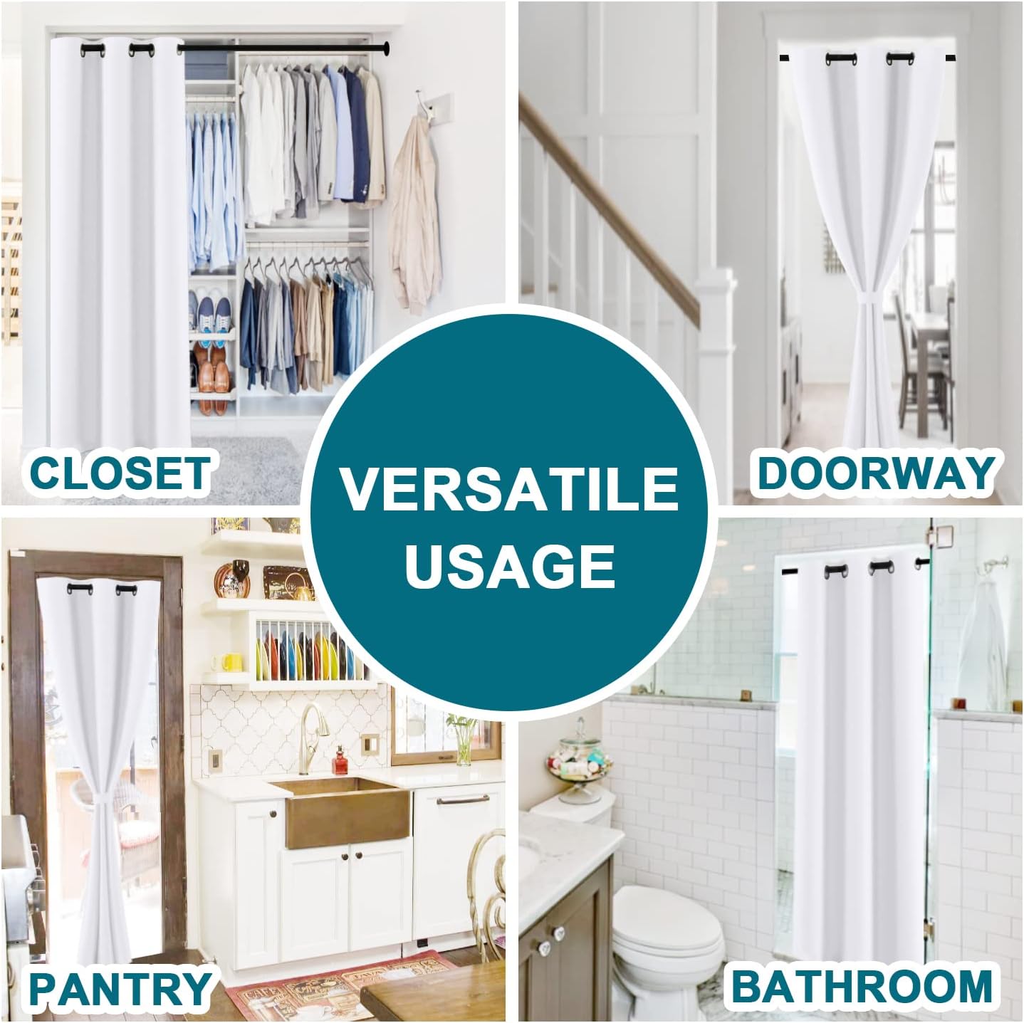 Turquoize Blackout Door Curtain 80 Inch Panel