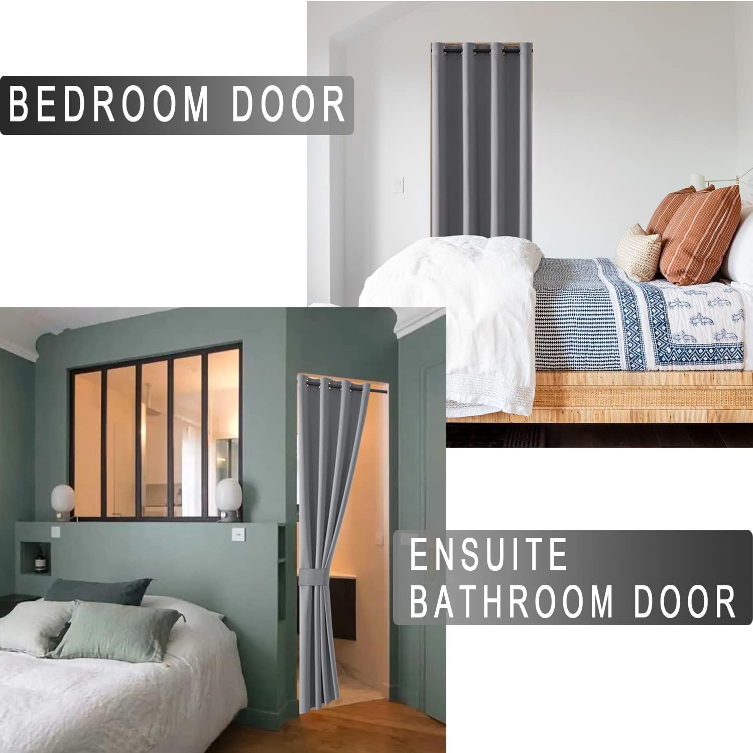 SHINELAND Temporary Door Curtain for Privacy