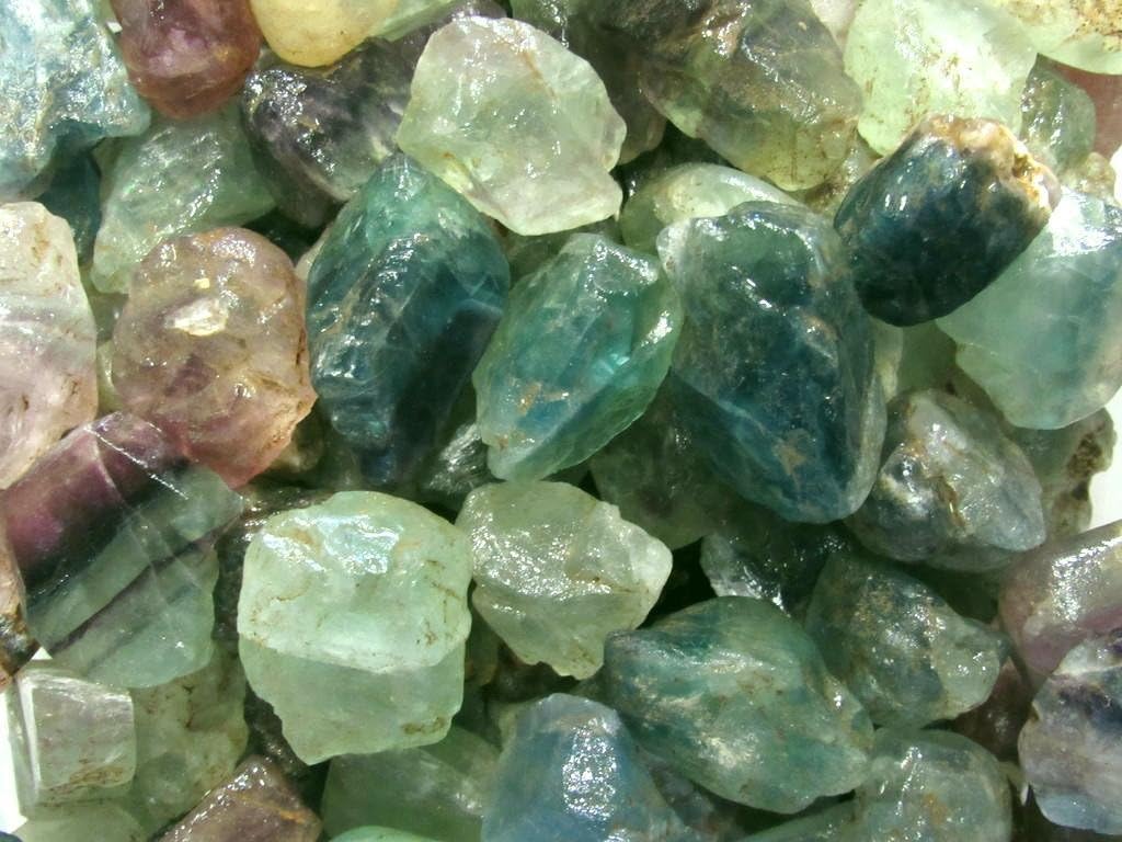 1 Pound Natural Fluorite Rough Stones 1