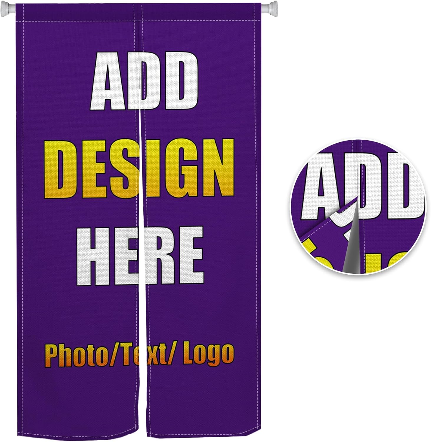Custom Noren Curtain with Personalized Photo or Logo