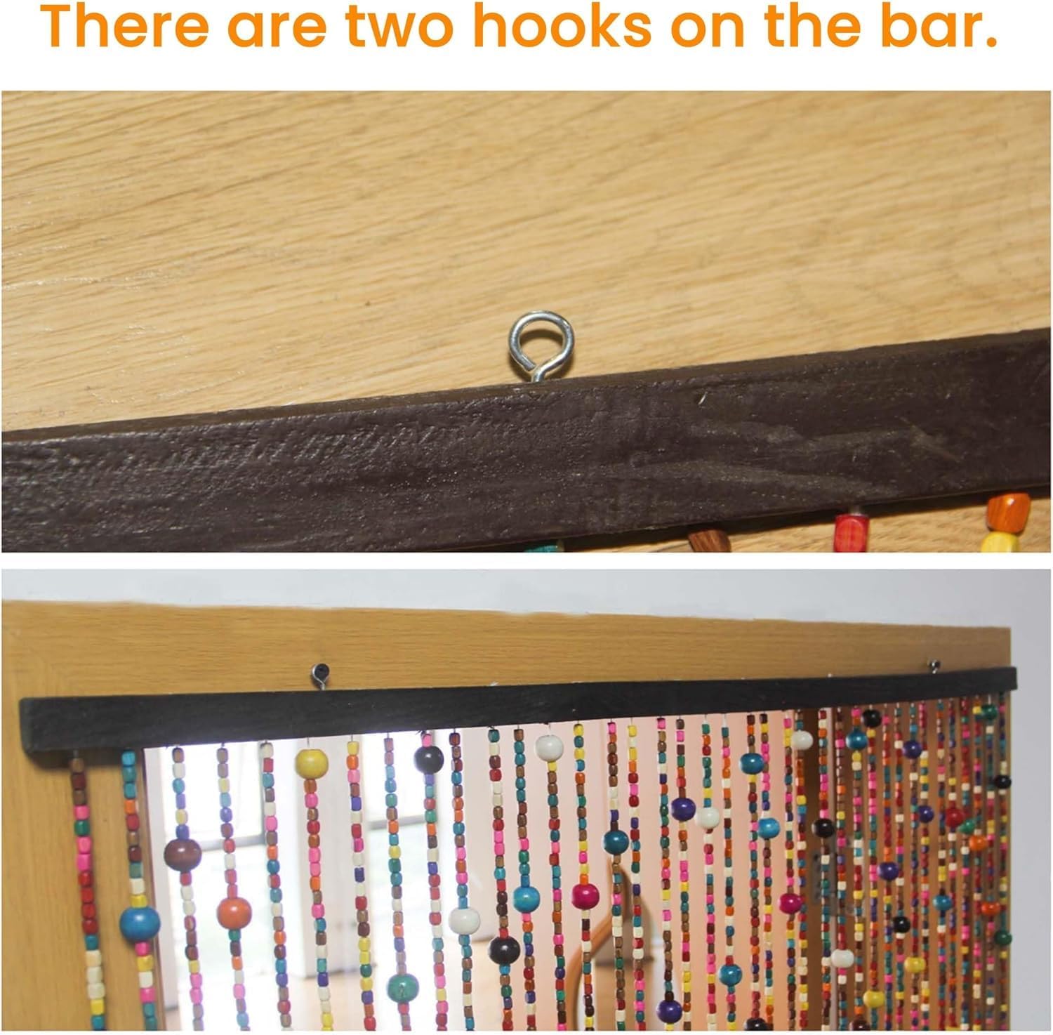 38 Strands Rainbow Boho Door Bead Curtain