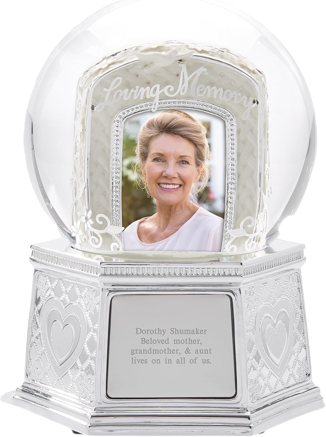 THINGS REMEMBERED Musical Photo Snow Globe with Engraving
