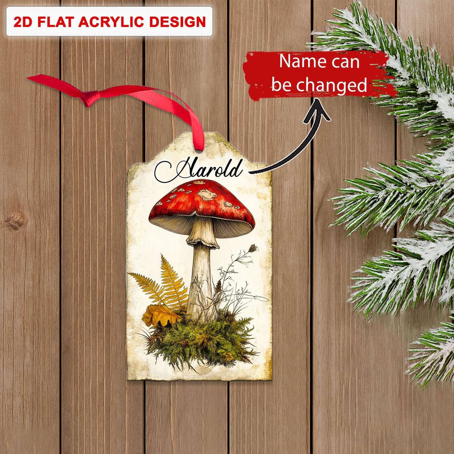 Custom Name Turtle Christmas Hanging Ornament Personalized Animal Shape Decor