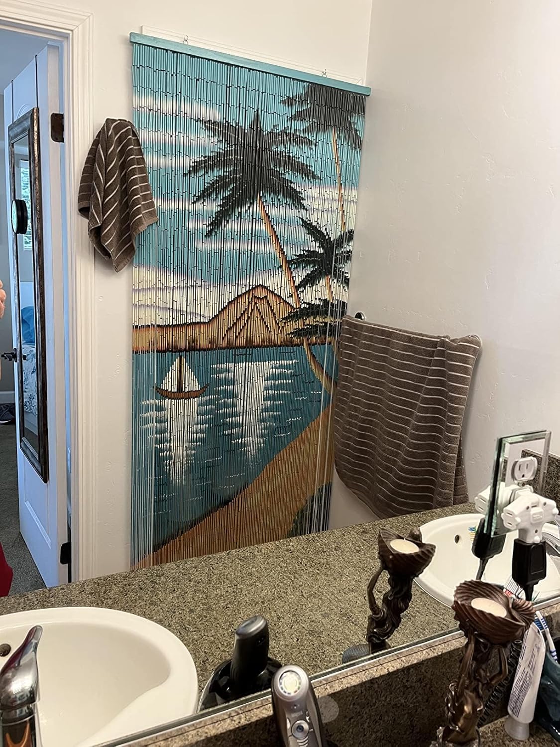 Handmade Beaded Curtain with 4000 Painted Beads