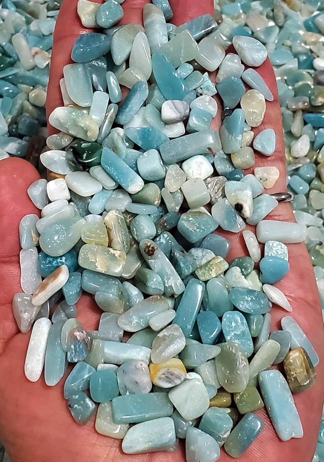 Clarent JM Amazonite Tumbled Stones 11 lb Jewelry Crafting