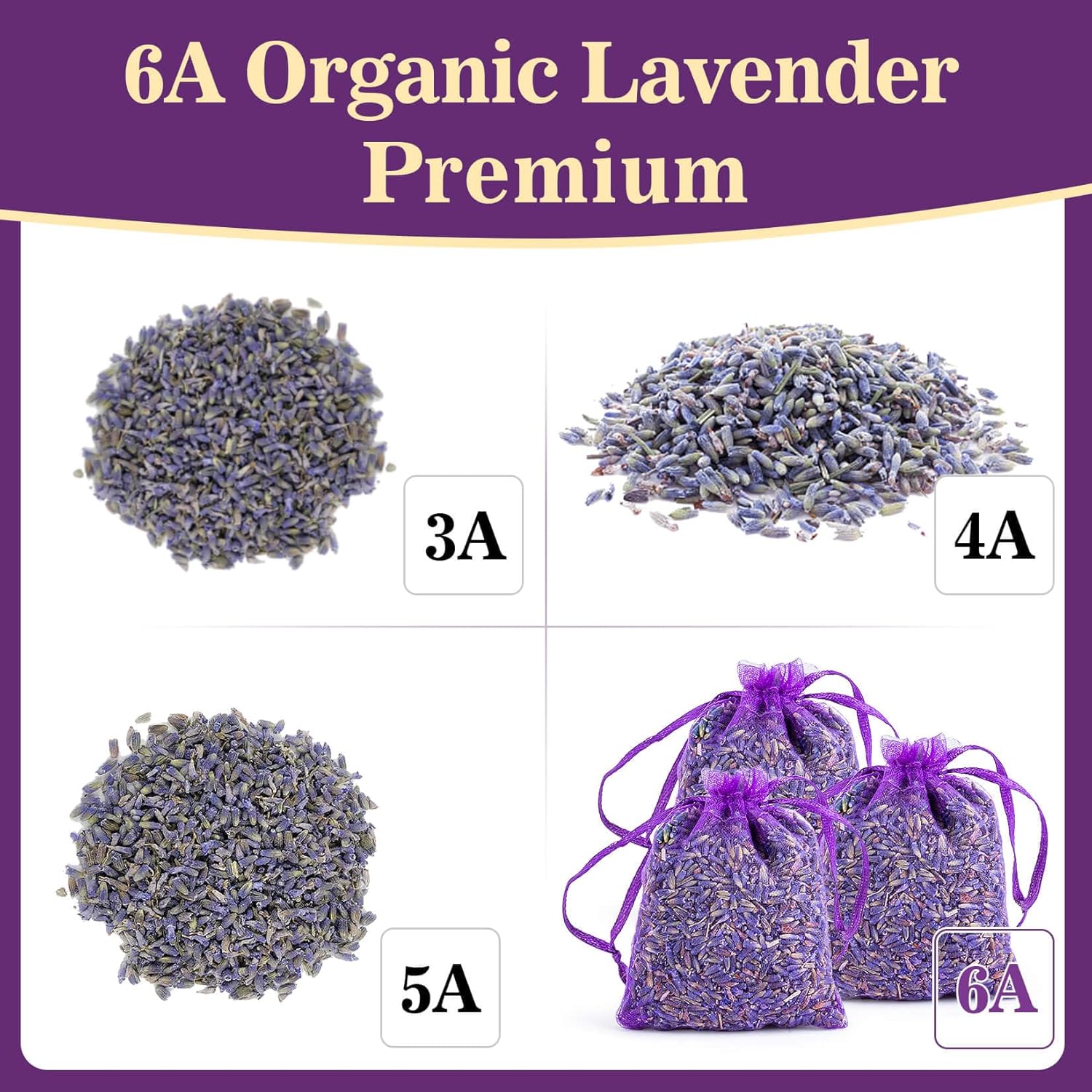 66Oz Sukh Lavender Sachet Bags - Fresh Scented Dried Flowers for Home Fragrance