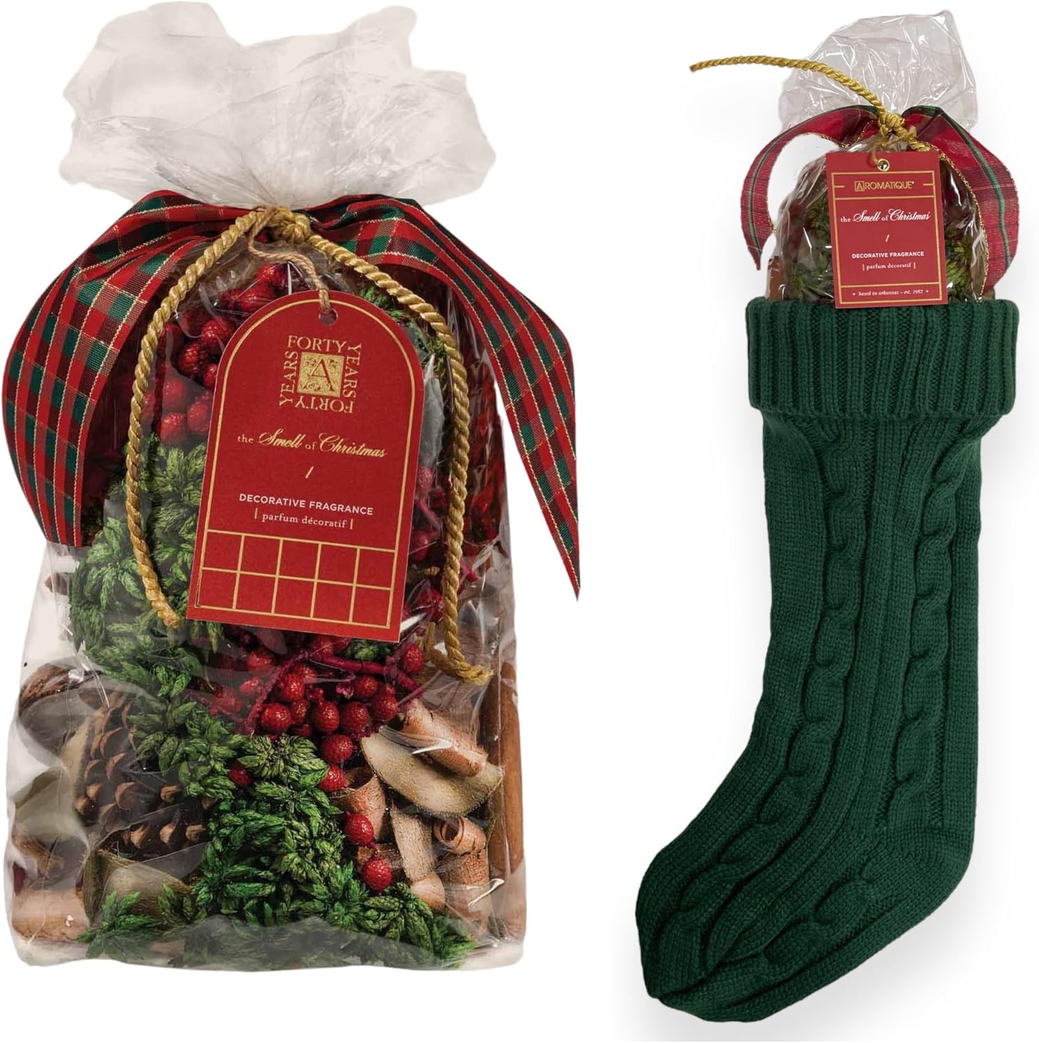 Aromatique Smell of Christmas Potpourri 7oz with Bonus Stocking