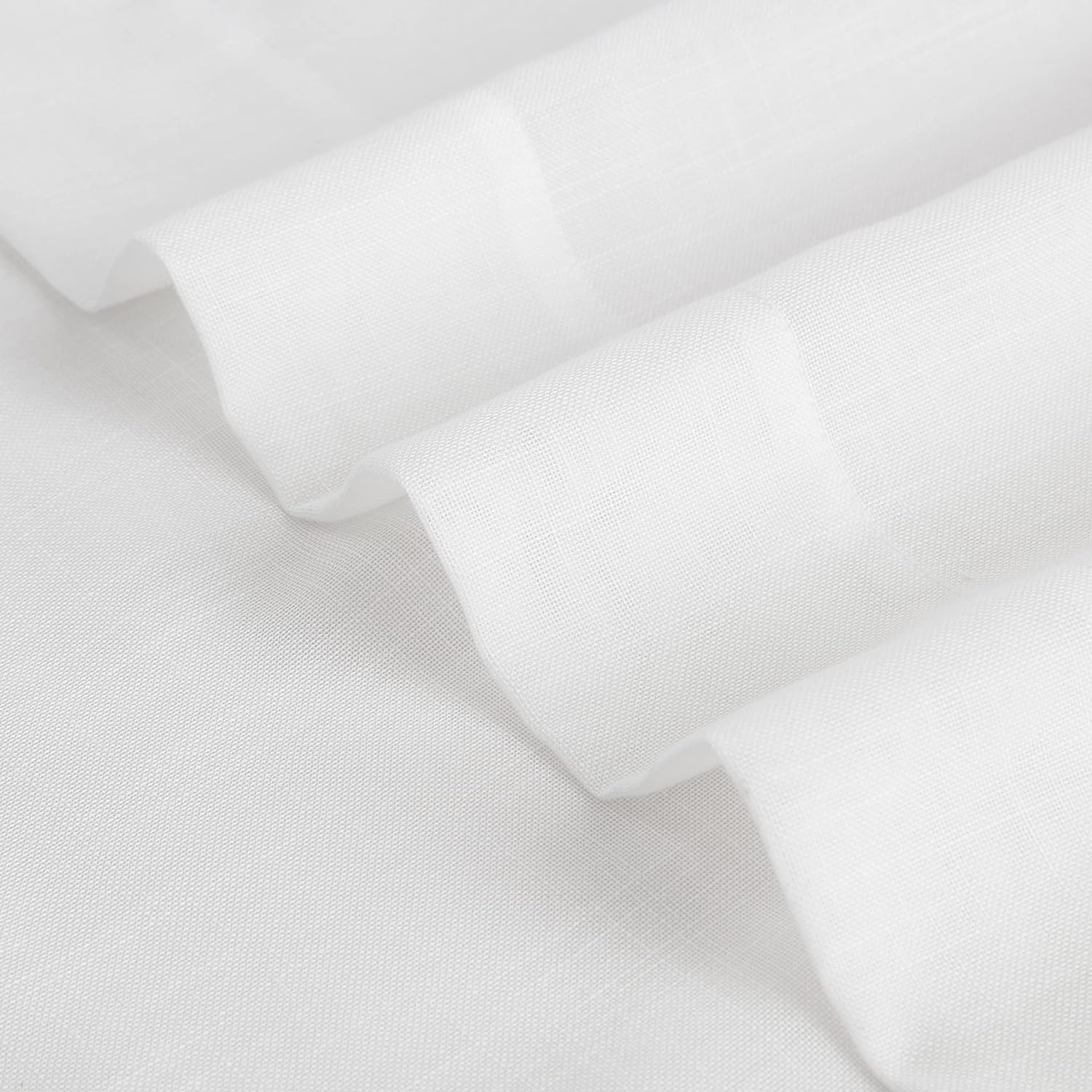 WEST LAKE White Pinch Pleated Sheer Curtains 84 Inches Long