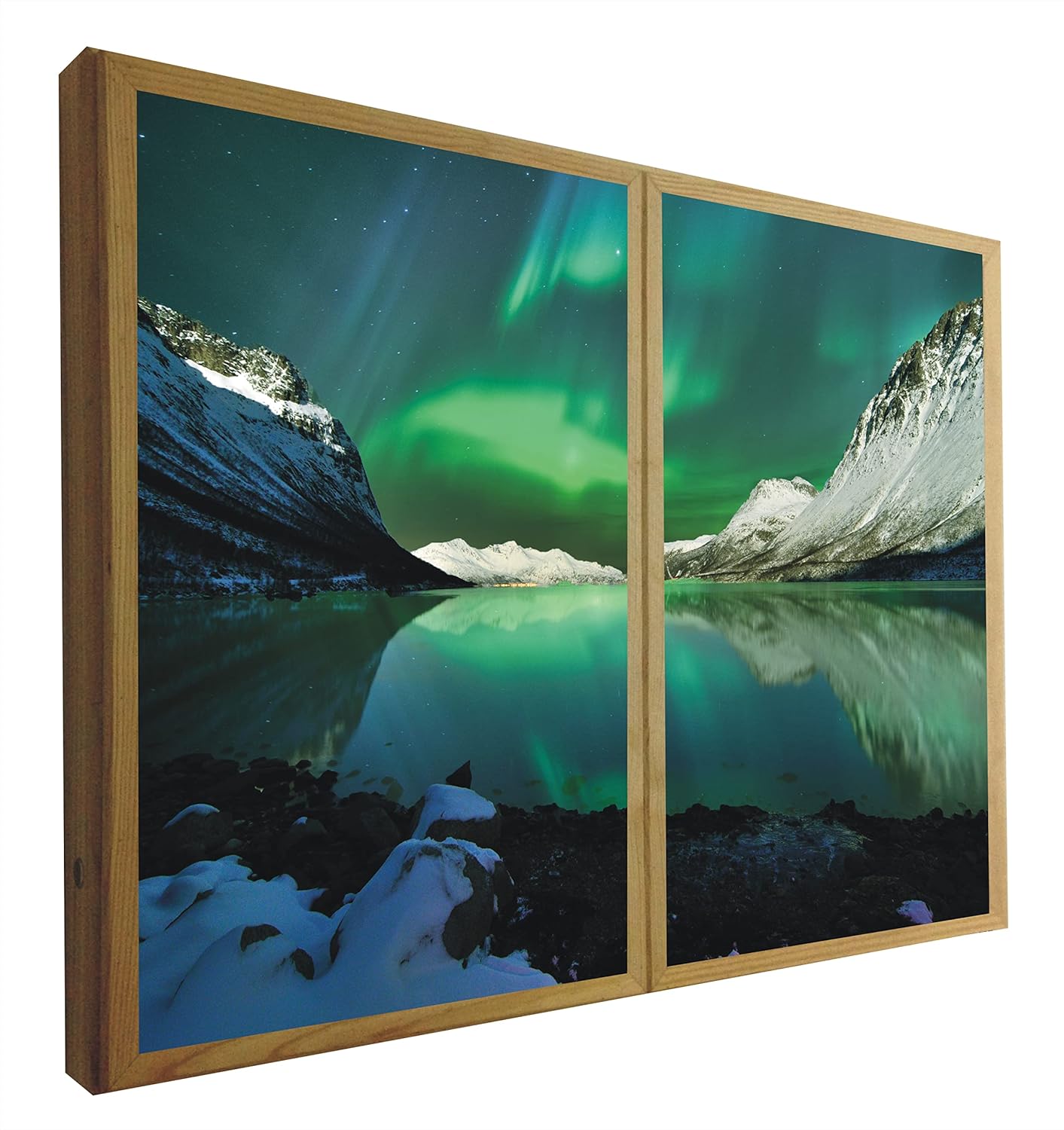 Decorative False Window with Aurora Borealis Light