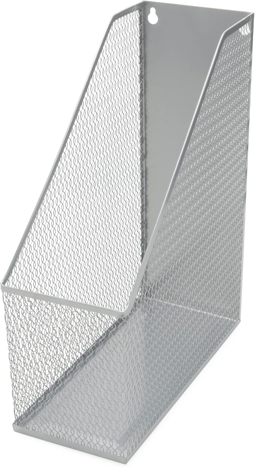 YBM HOME Mesh Steel Magazine Rack with Extra Wide Storage