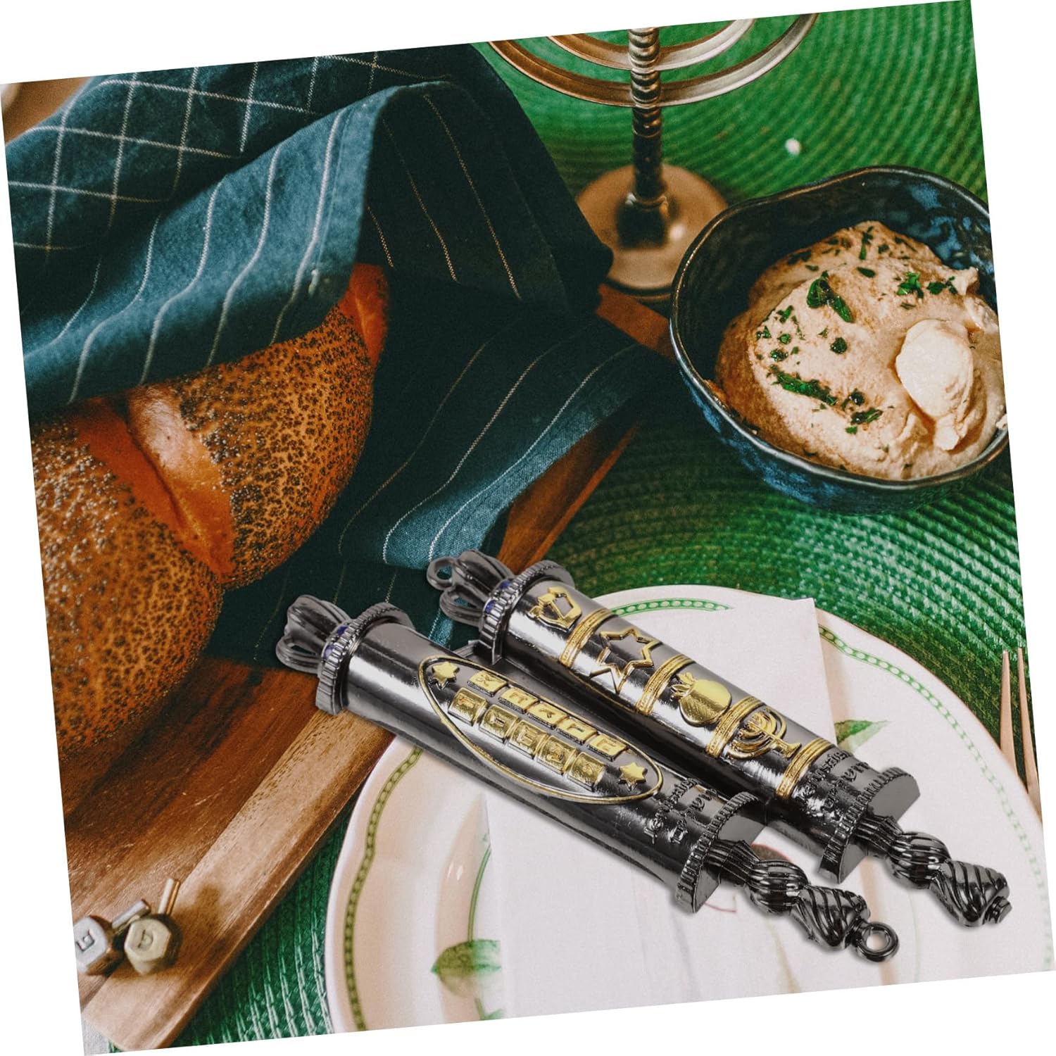 Retro Metal Mezuzah Door Decoration for Jewish Home