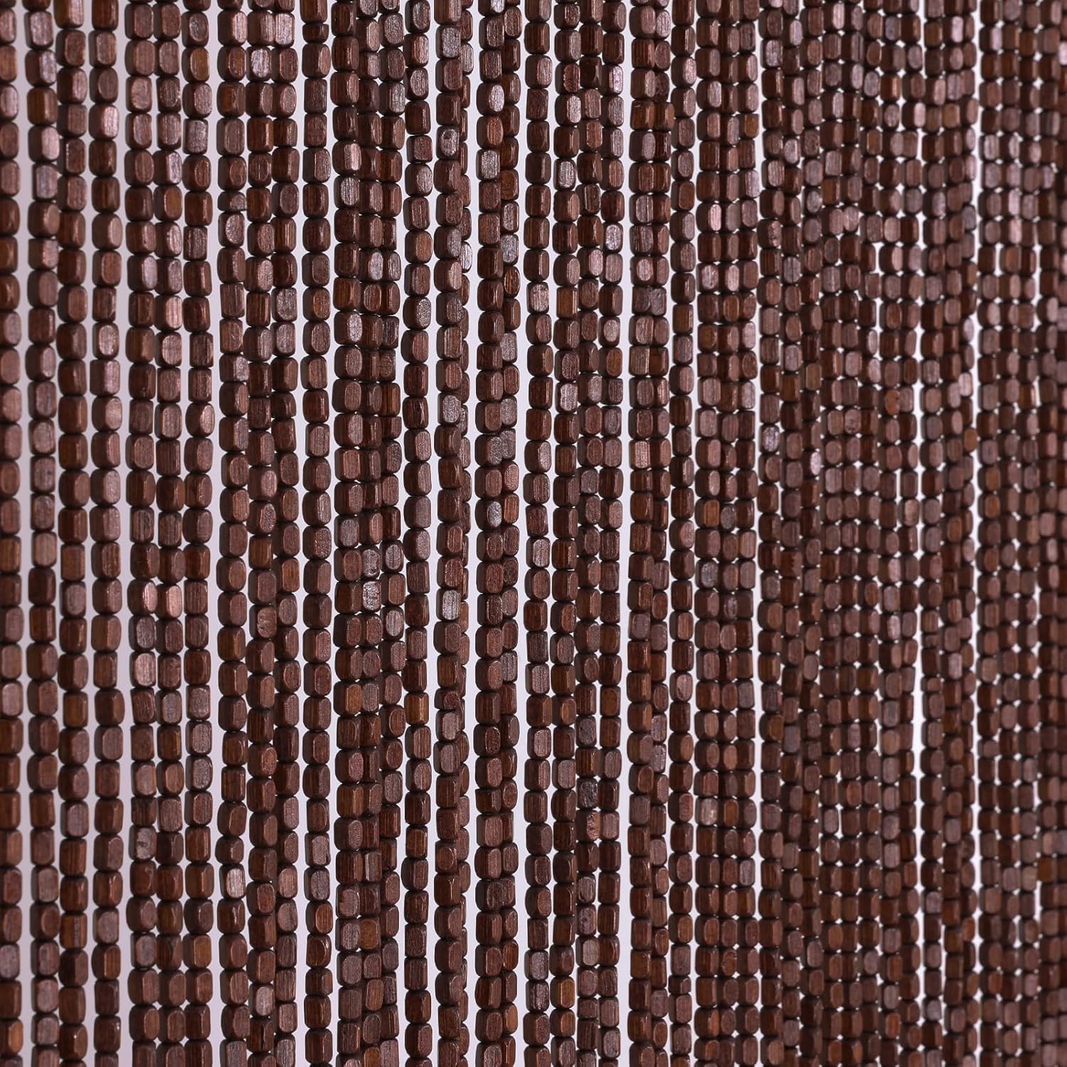 BECHAEO Bamboo Beaded Curtain 90 Strands Brown