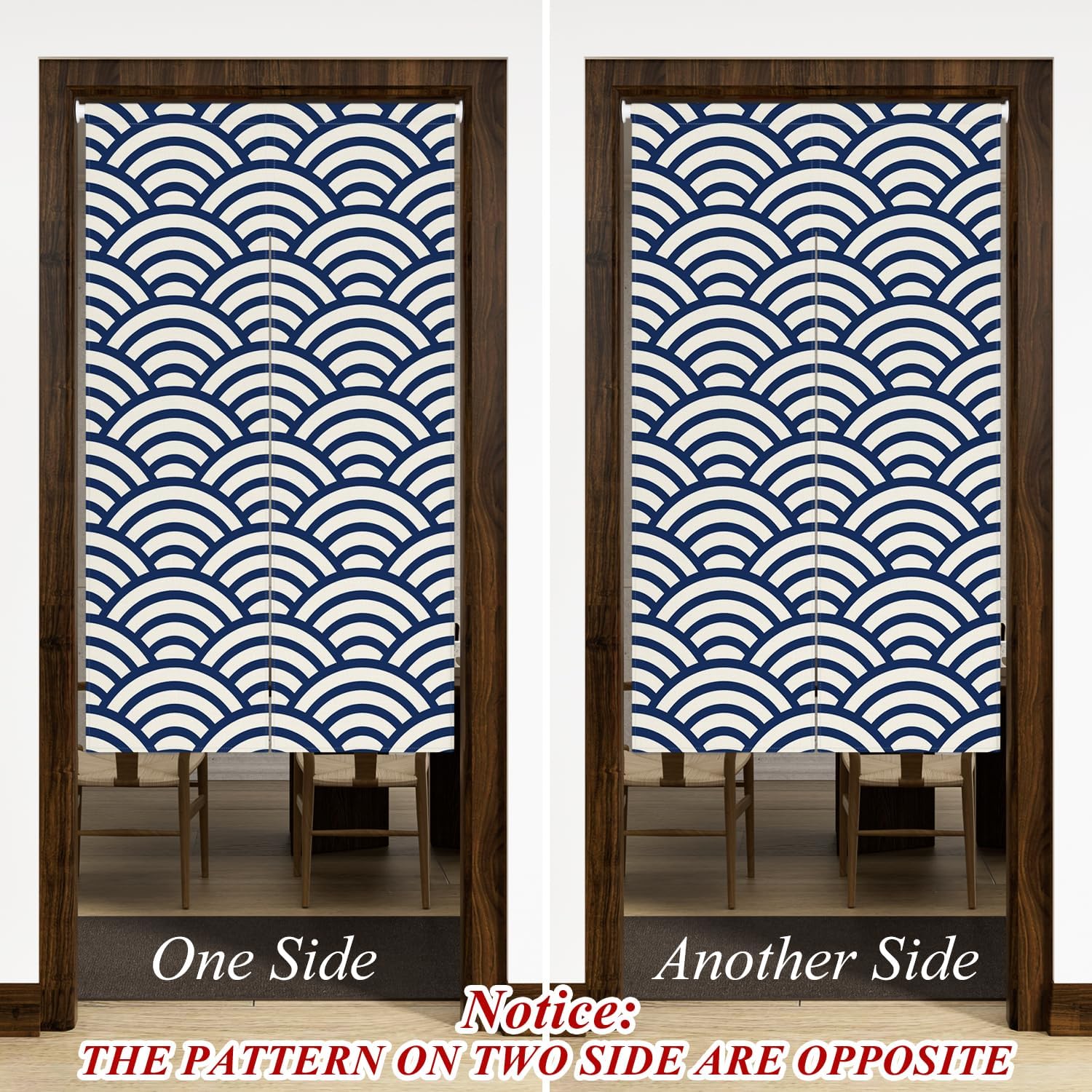 Leowefowa Double Sided Door Curtain for Privacy