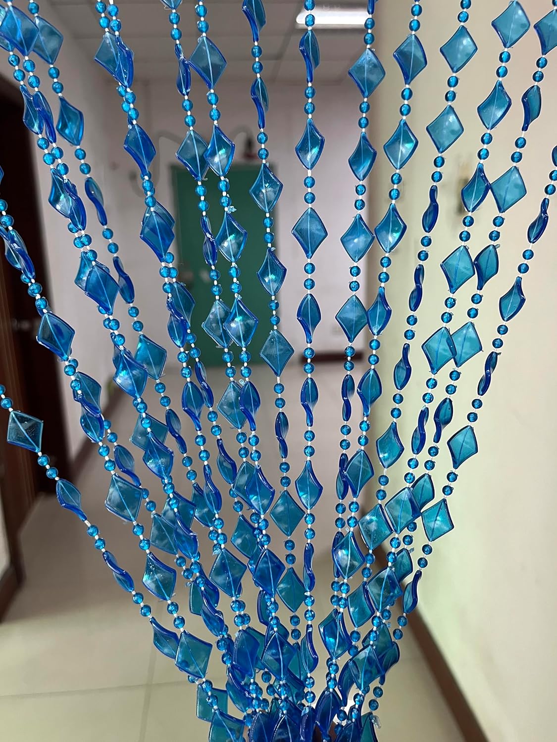 ZiDeTang Acrylic Maple Leaf Beaded Curtain Panel