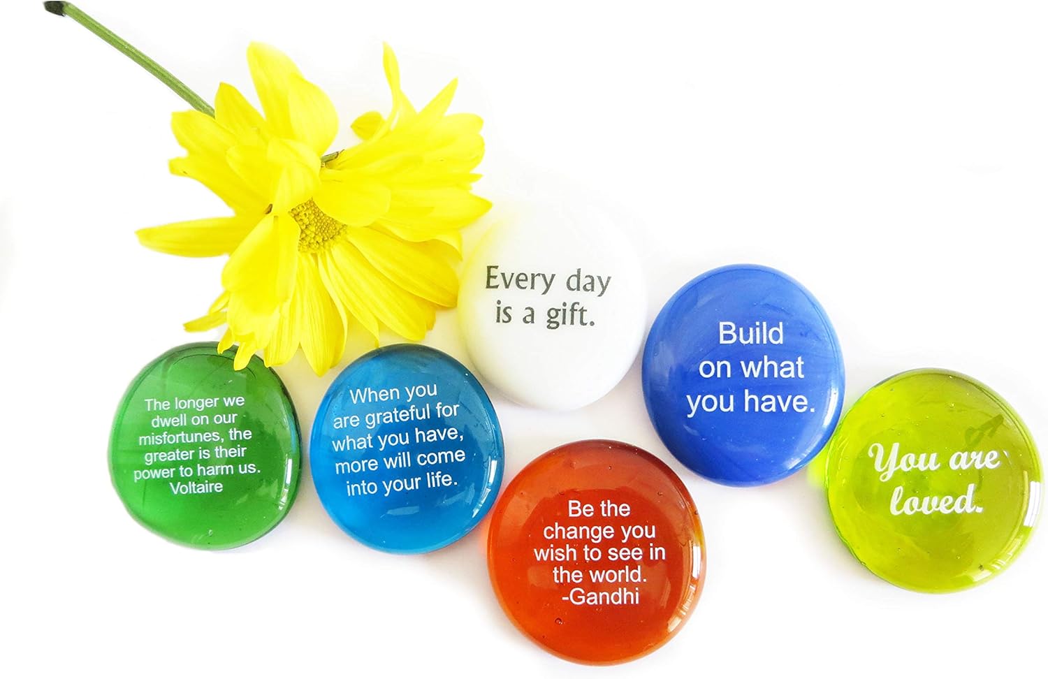 Lifeforce Glass Encouragement Stones Set of 6