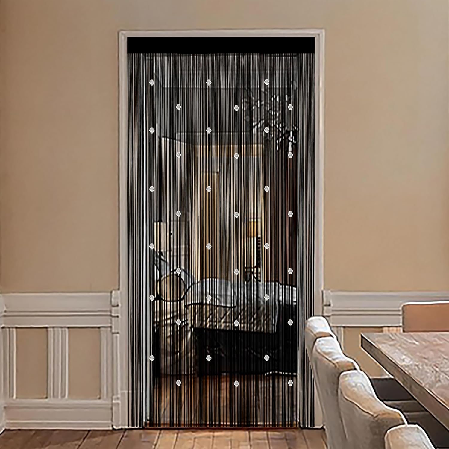 Beaded String Curtains for Boho Bedroom Decor