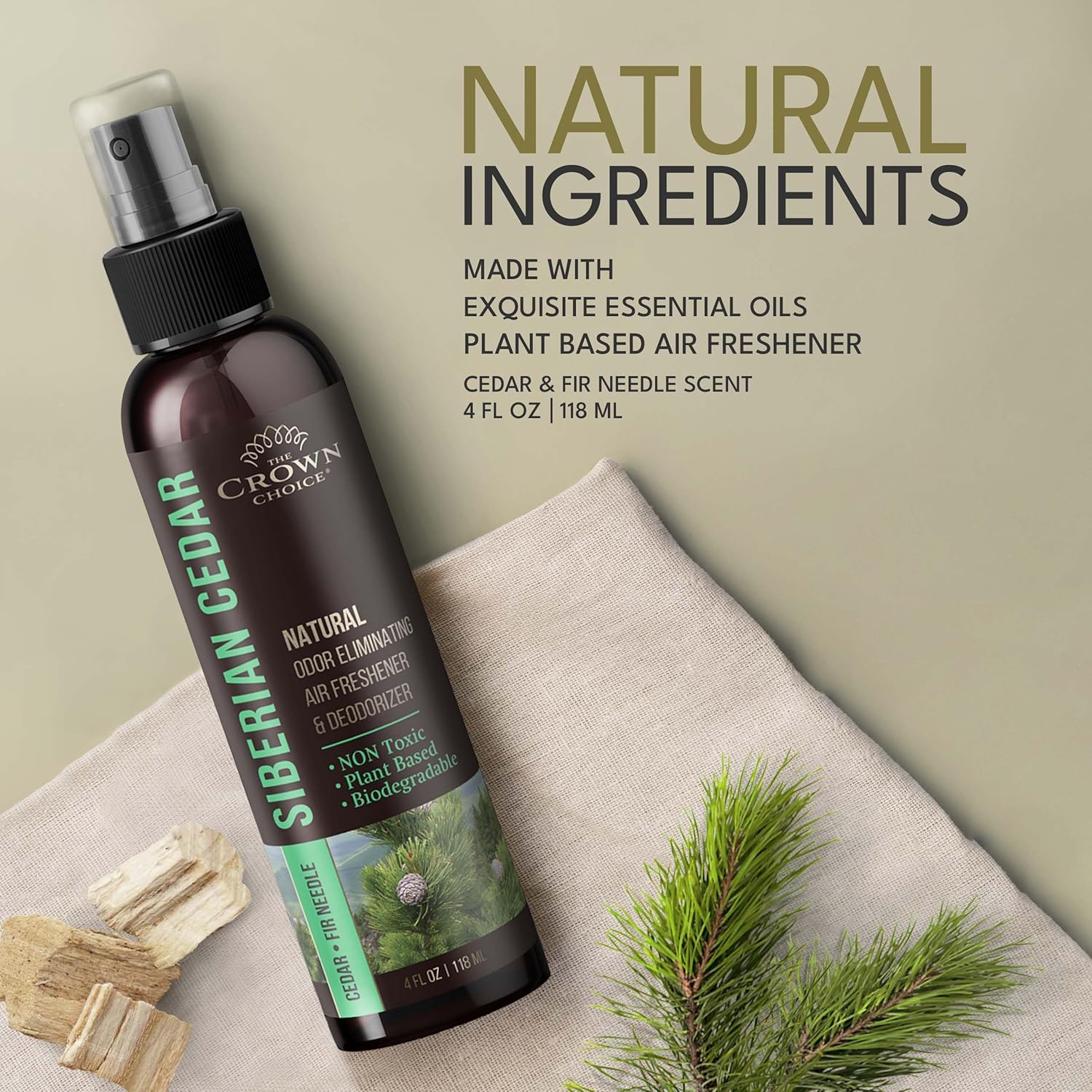 The Crown Choice Natural Cedar Oil Spray 2 Pack 4 Oz Each