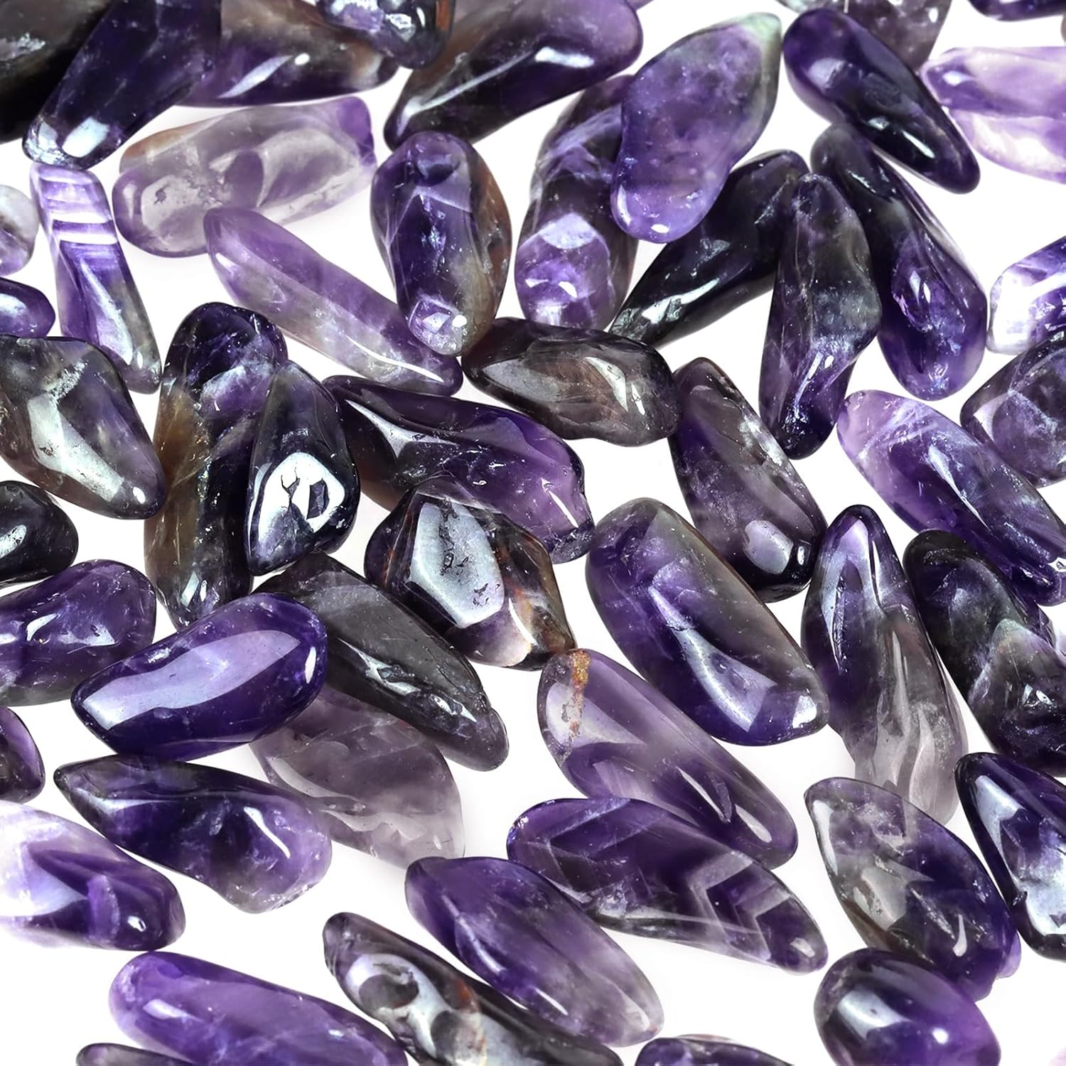 SUNYIK Natural Amethyst Tumbled Chips for Decor and Jewelry