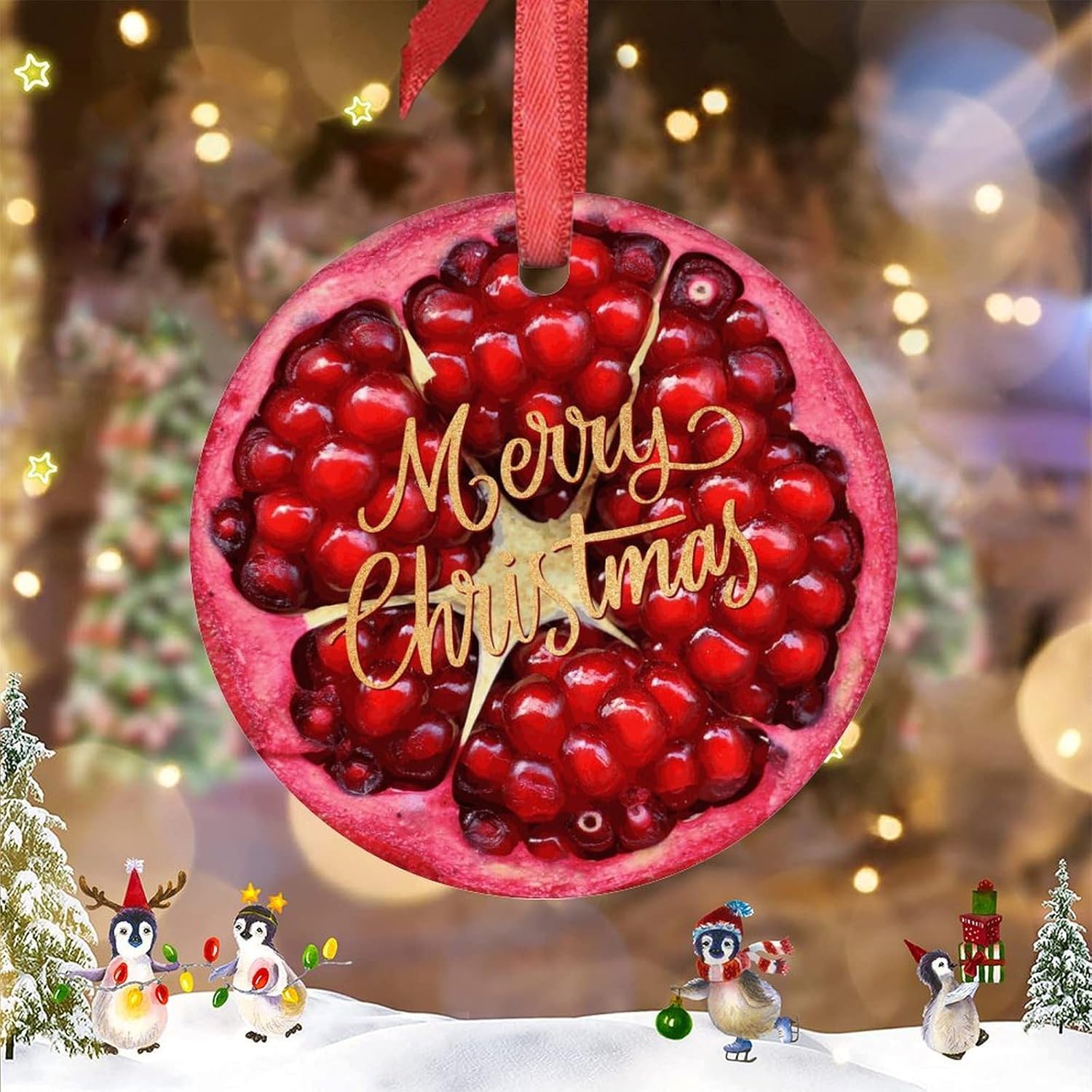 Pomegranate Christmas Tree Ornaments 3 Inch